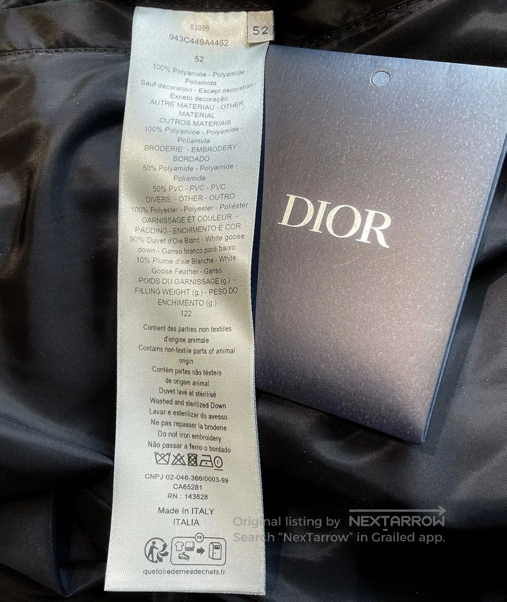 Dior Dior Logo Print Down Jacket. Size US L / EU 52-54 / 3 - 5 Thumbnail
