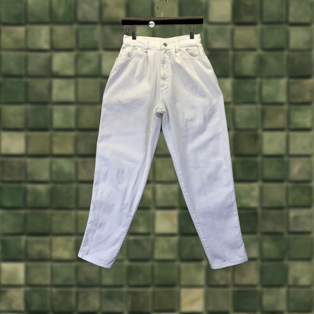 Vintage VINTAGE Sasson White Mom Jeans High Rise Size 8 USA Made Womens 90s Denim Room-10173 Size 30" / US 8 / IT 44 - 1 Thumbnail