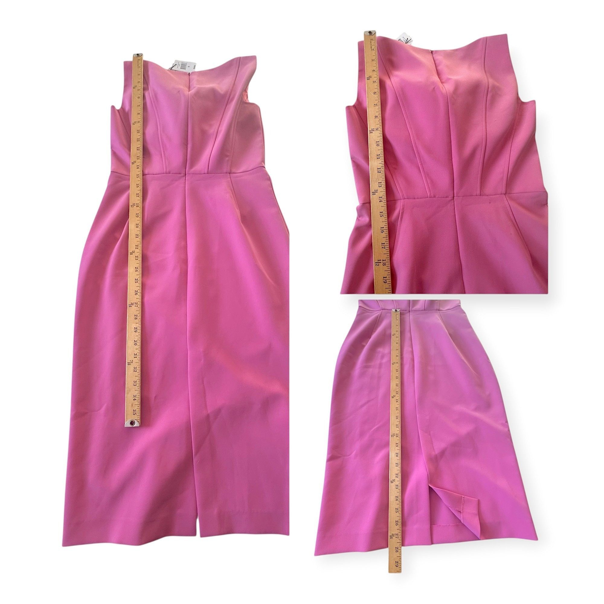 Prabal Gurung NWT Prabal Gurung Pink Sculpted Sweetheart Sheath Midi Dres Size M / US 6-8 / IT 42-44 - 15 Thumbnail