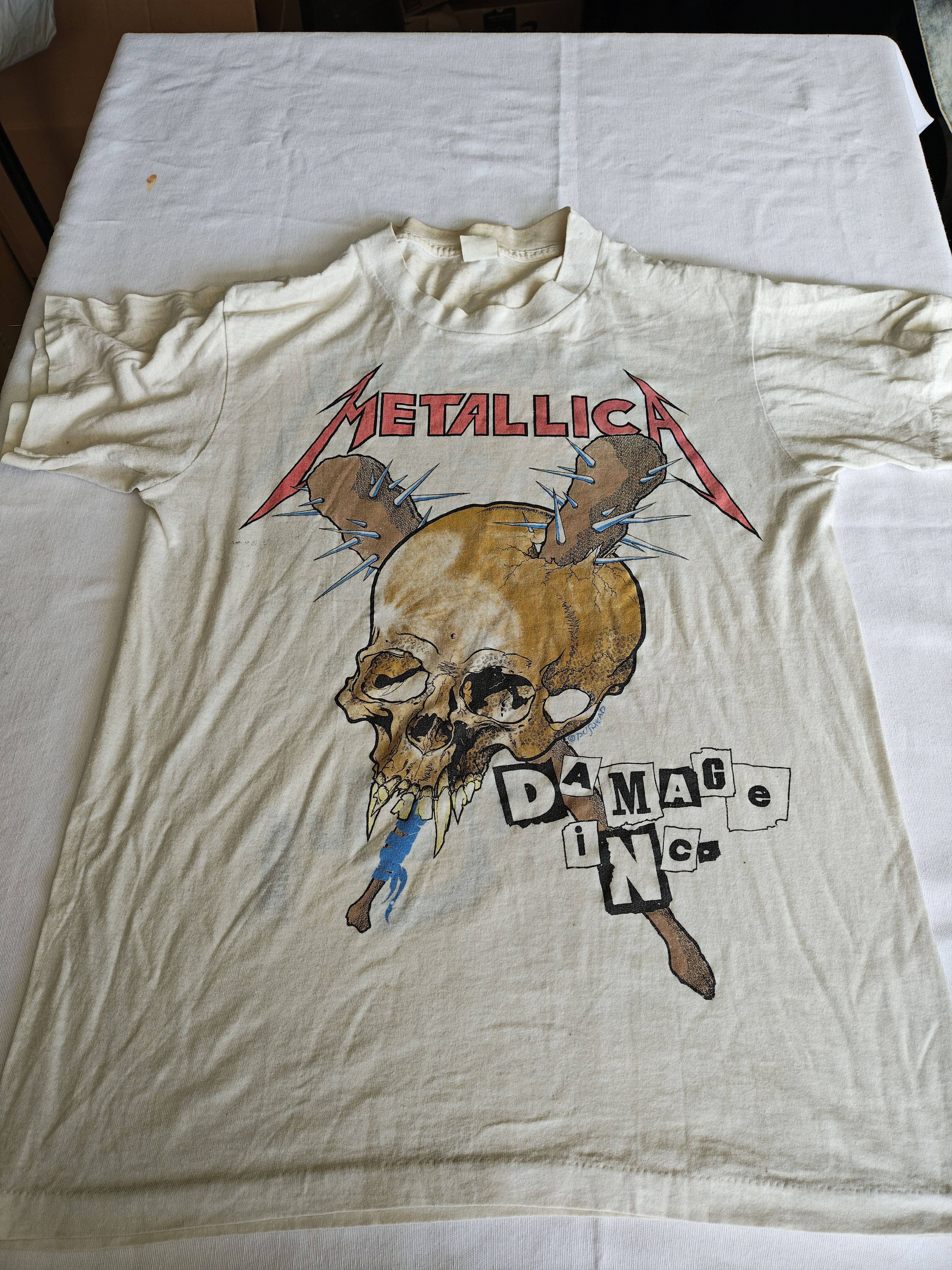 Vintage Vintage 1986 Metallica Damage Inc. Pushead Tour Shirt OG Size US XS / EU 42 / 0 - 1 Thumbnail