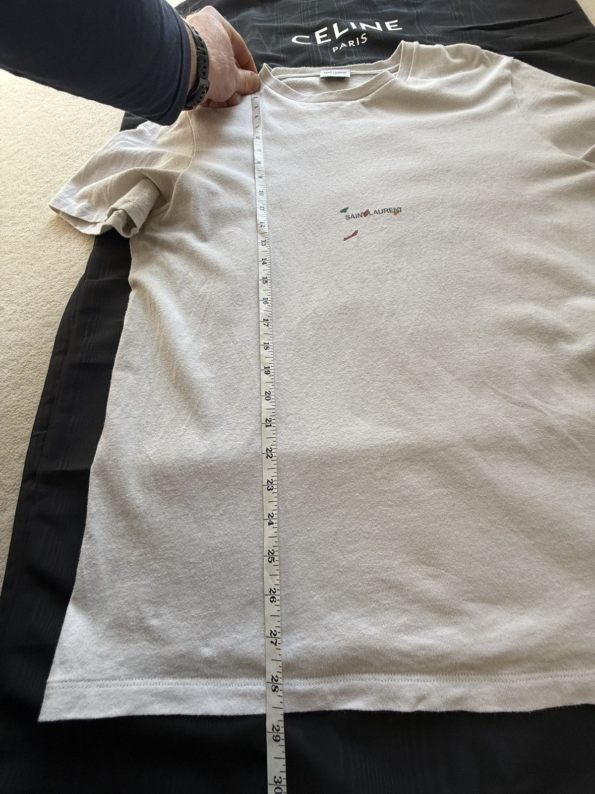 Saint Laurent Paris Saint Laurent Rive Gauche paint splatter logo T shirt XL Size US XL / EU 56 / 4 - 6 Thumbnail
