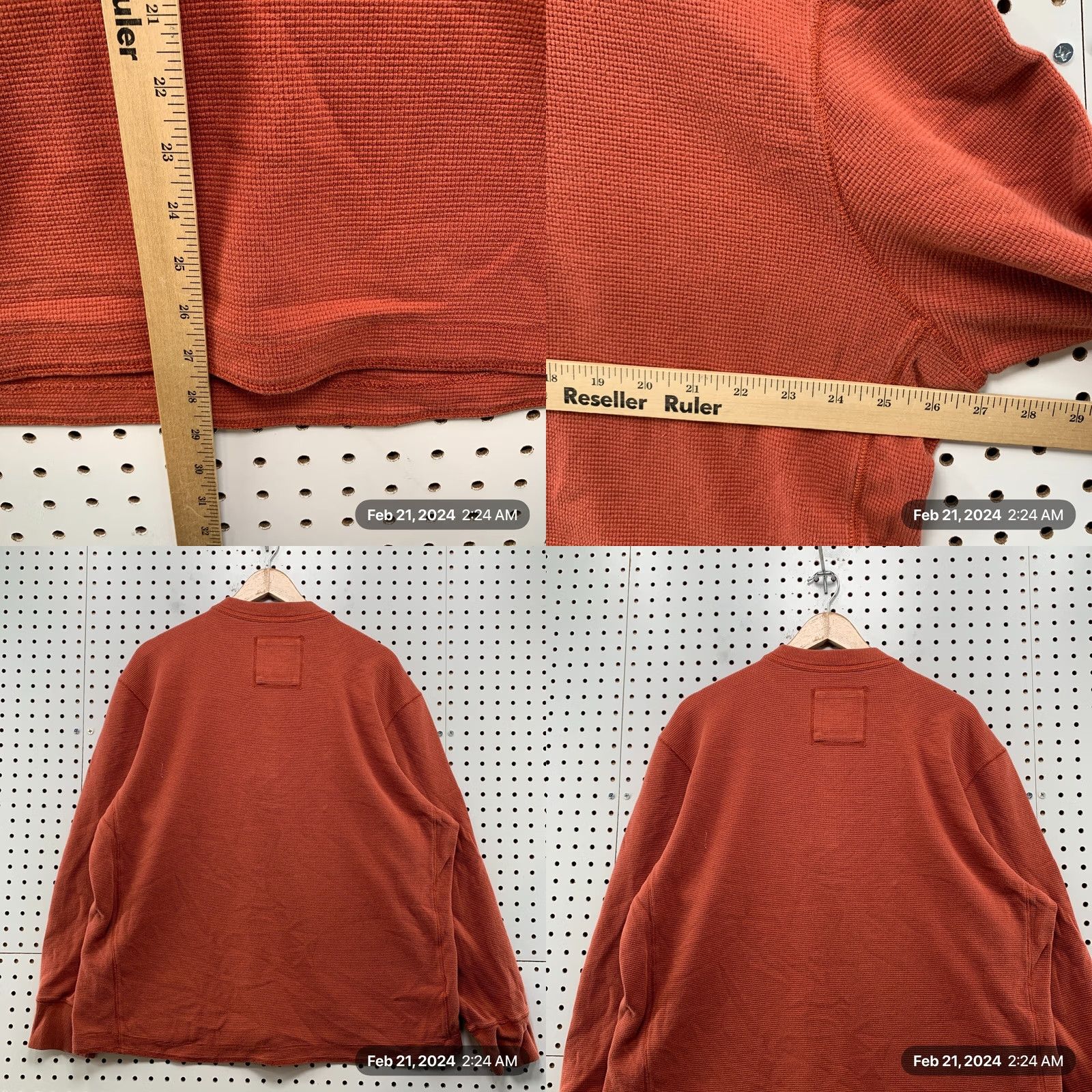 Eddie Bauer Eddie Bauer Henley Theral SHirt Mens XL Rust Orange Long Sleeve Outdoor Thermal Shirt Mens XL Orange Size US XL / EU 56 / 4 - 9 Thumbnail