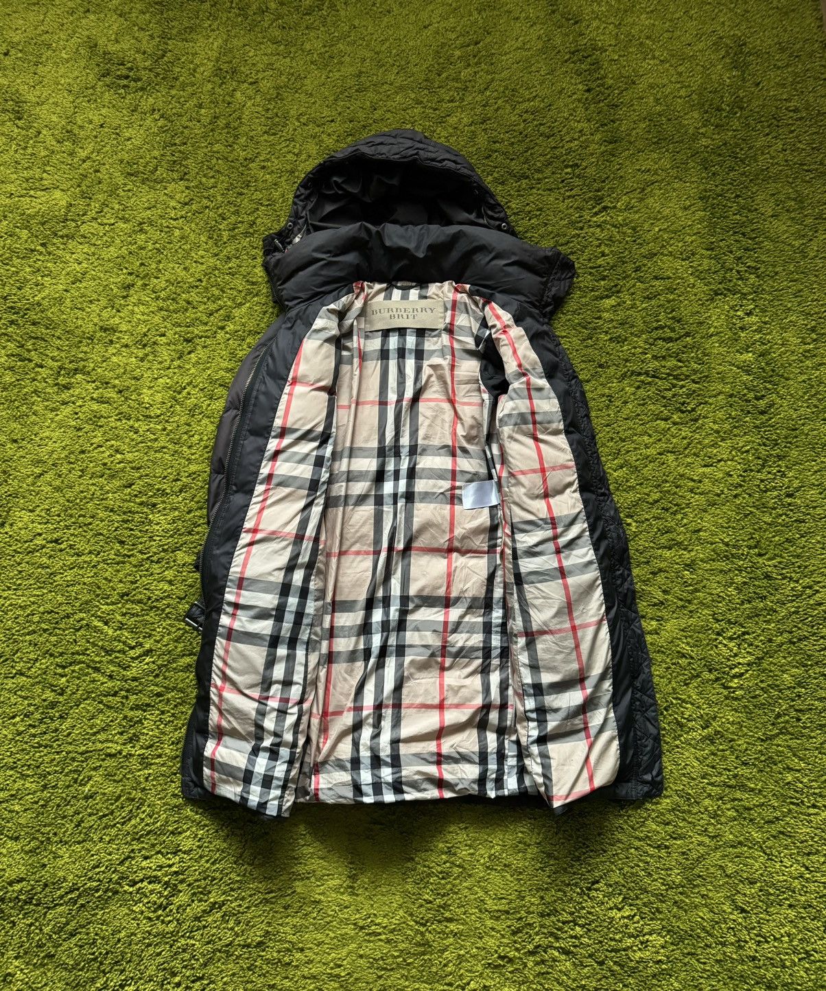 Burberry × Designer Burberry Brit nova check lining belted puffer down jacket Size S / US 4 / IT 40 - 2 Thumbnail