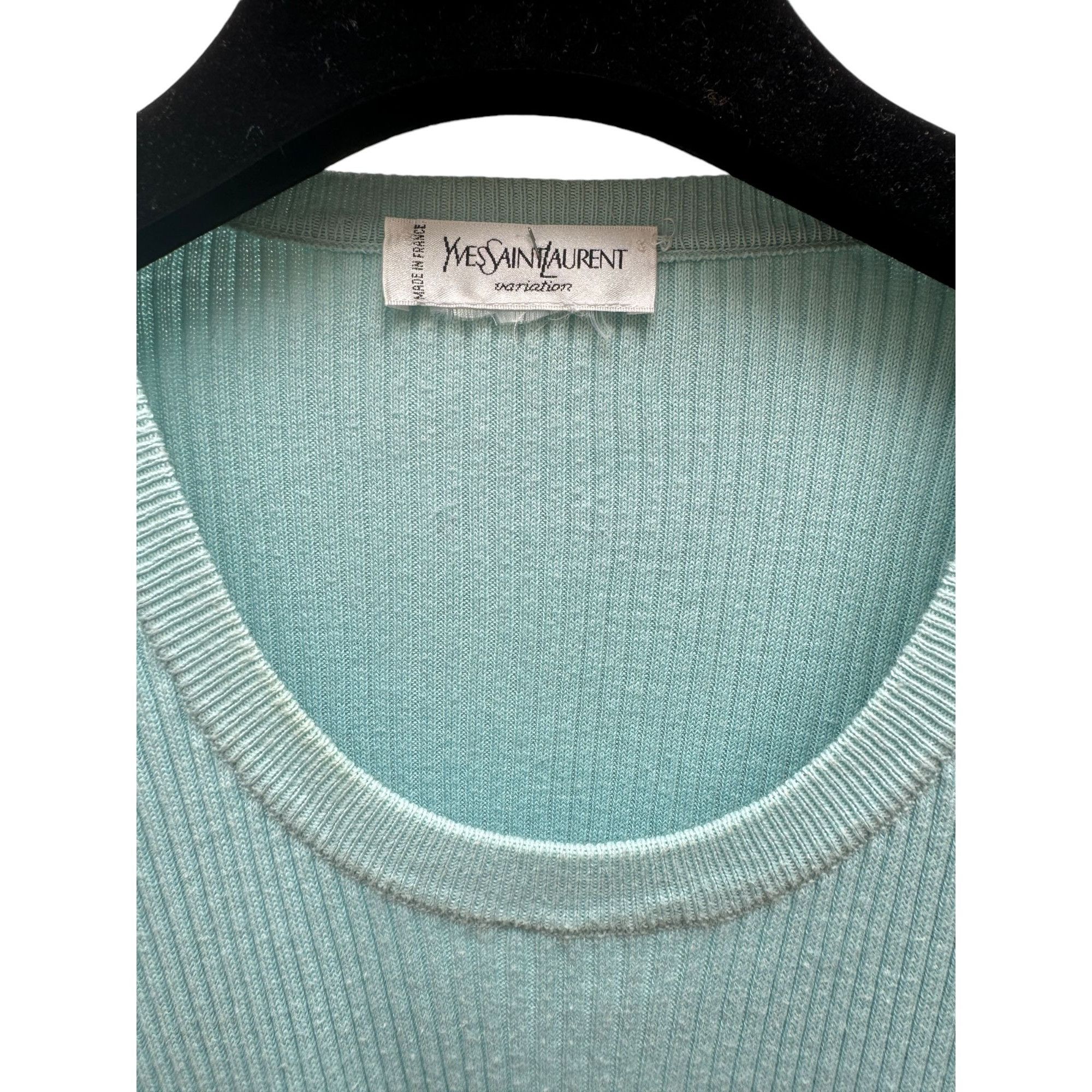 Yves Saint Laurent Babyblue knitted top Size M / US 6-8 / IT 42-44 - 3 Thumbnail