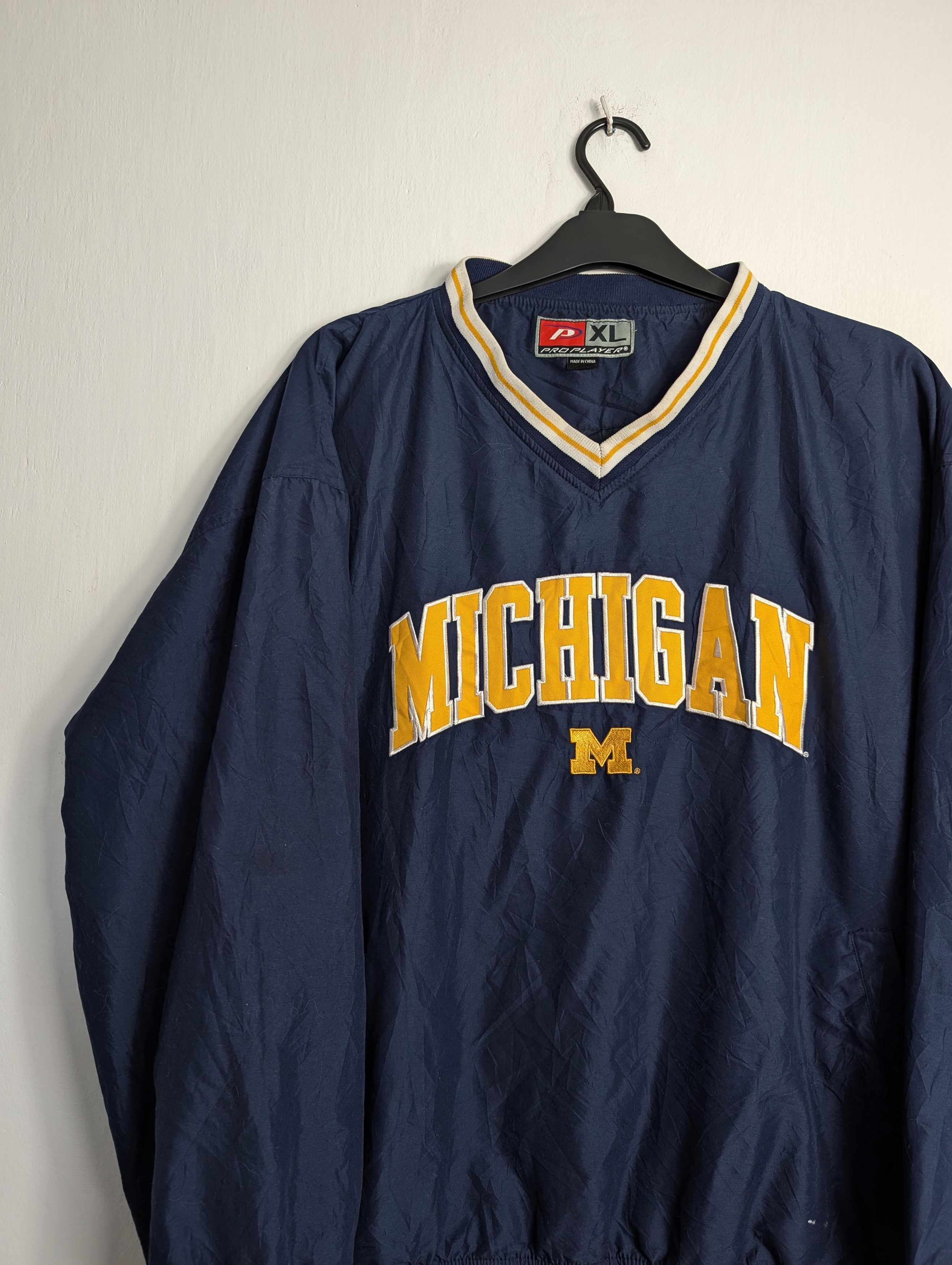 Pro Player Vintage Pro Player Michigan College Pullover Jacket Size US XL / EU 56 / 4 - 2 Thumbnail