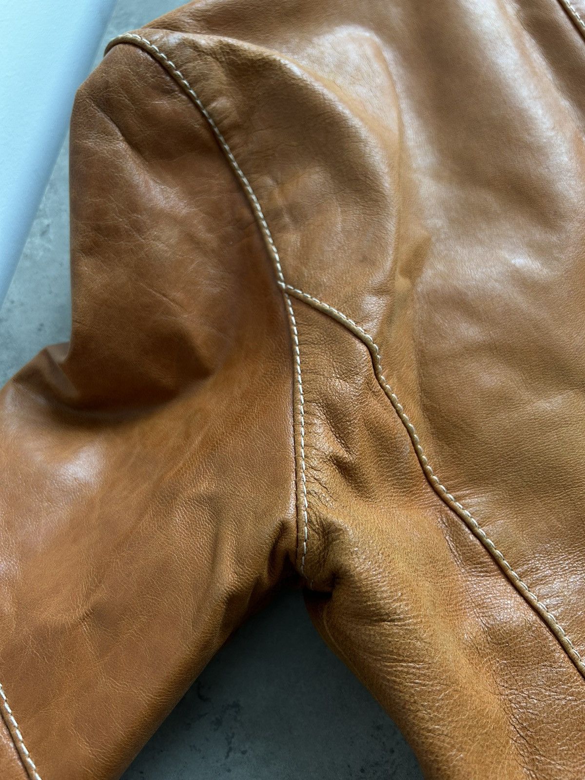 Vintage Leonardo 100 % leather jacket made in Italy Size M / US 6-8 / IT 42-44 - 10 Thumbnail