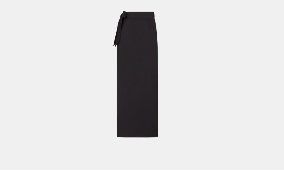 Dior o1w1db10824 Long Wrap Skirt in Black Size 25" / US 0 / IT 36 - 2 Thumbnail