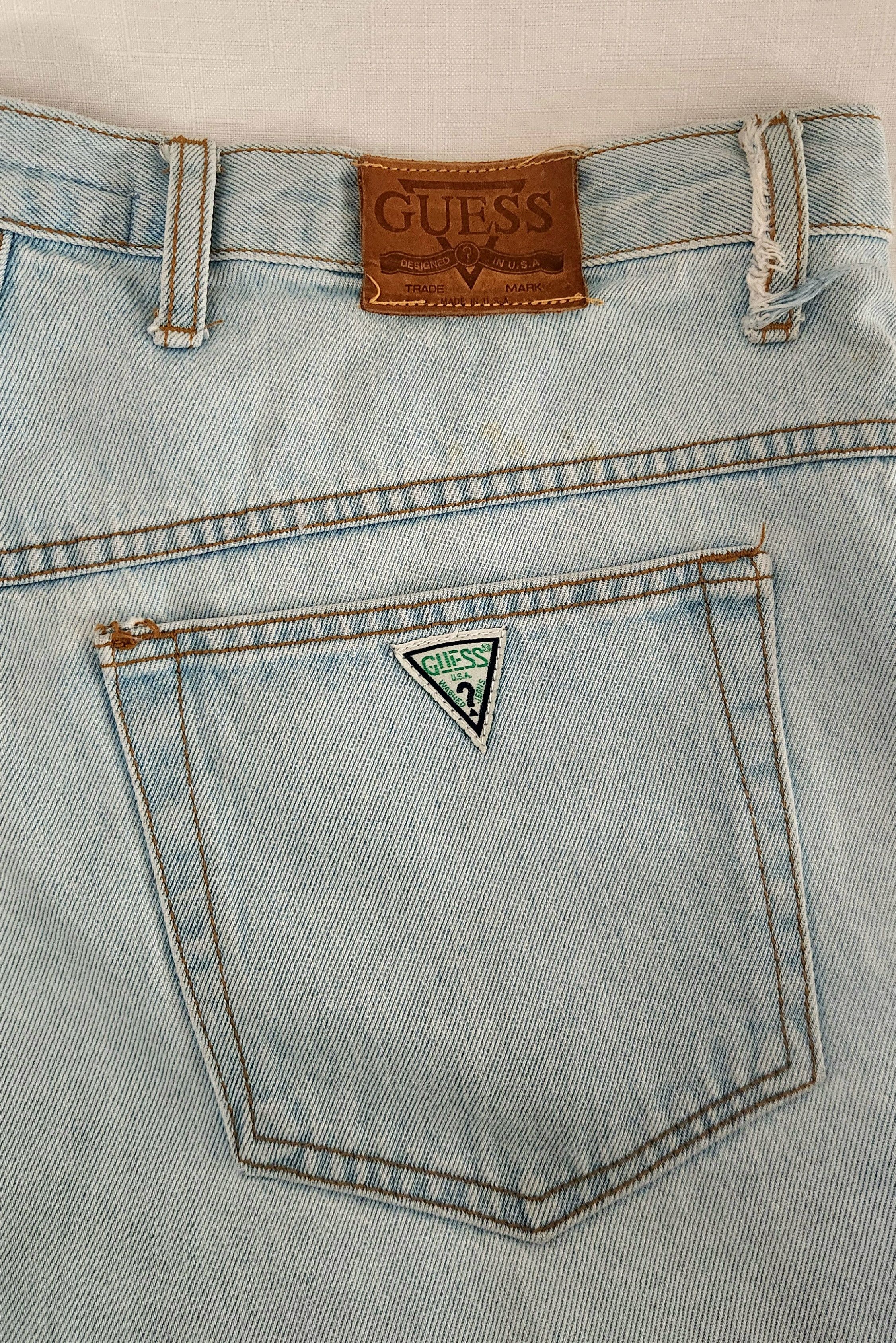 Guess × Vintage Vtg 80 90's Guess Jeans Light blue Wash RETRO Streetwear 40 Size US 40 / EU 56 - 13 Thumbnail