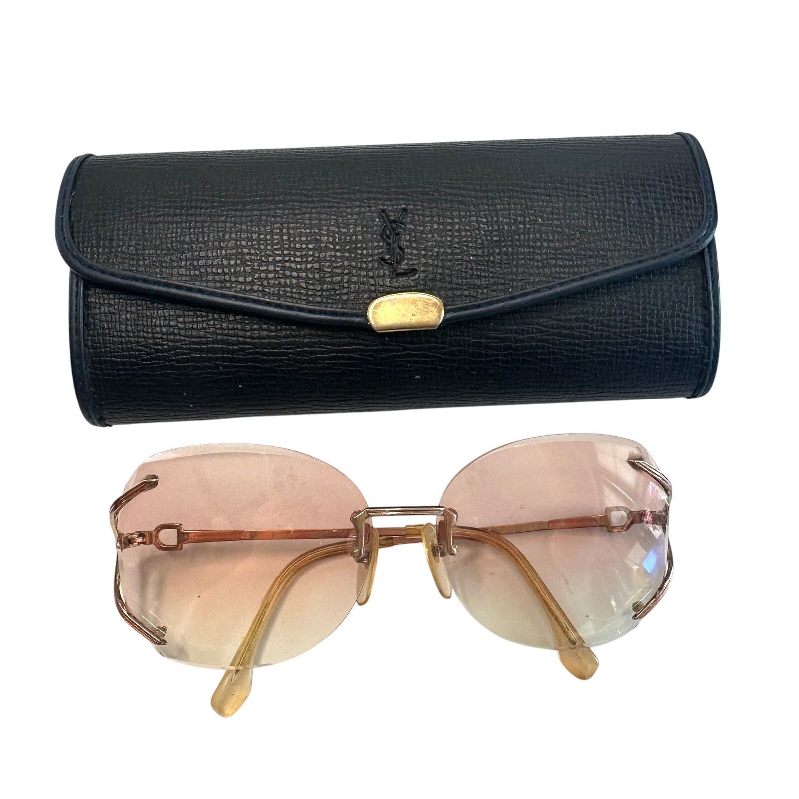 Yves Saint Laurent YSL - Yves Saint Laurent Amber Rose Rimless Sunglasses Size ONE SIZE - 1 Thumbnail