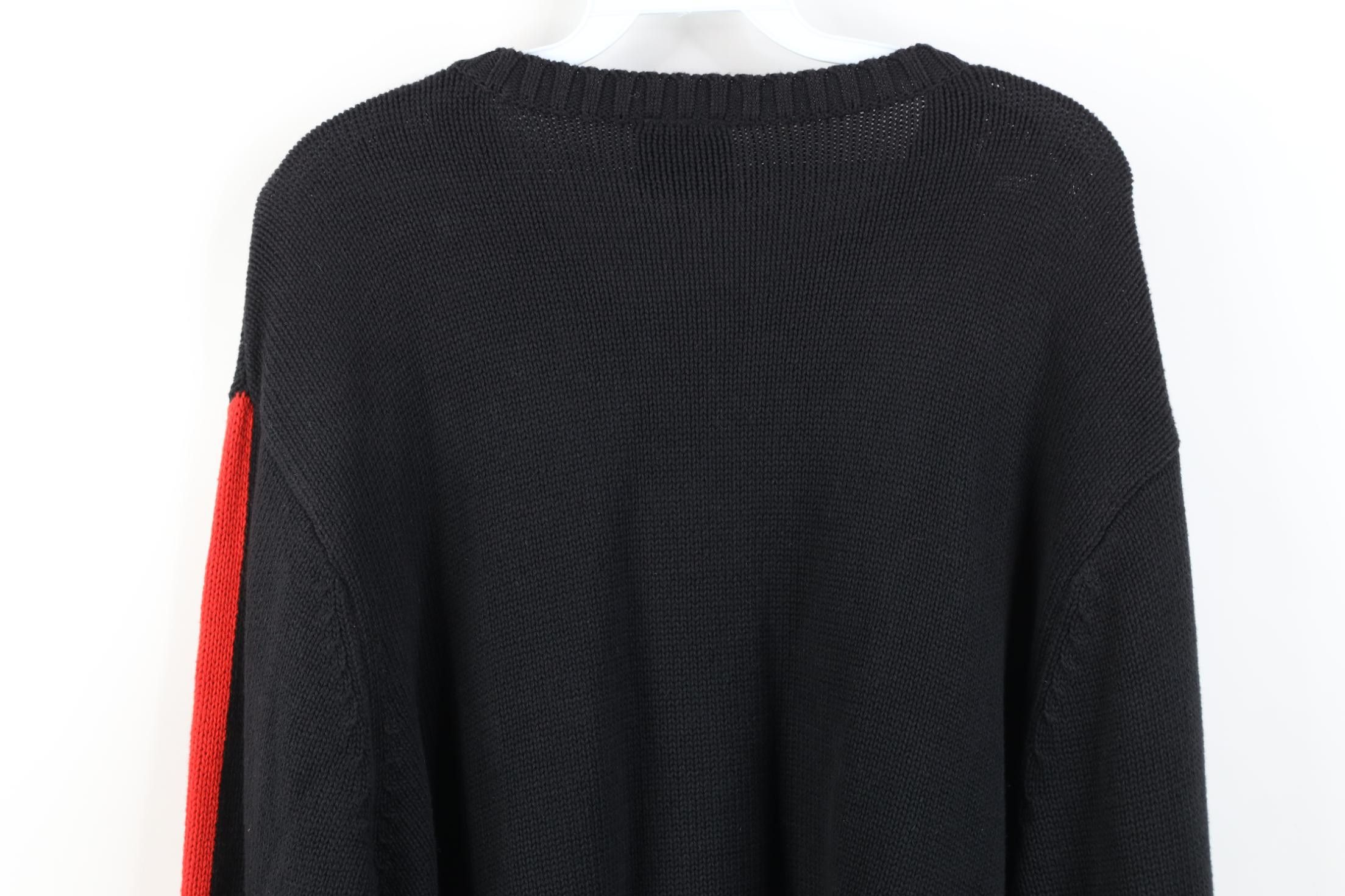 Polo Ralph Lauren Deadstock Vintage 90s Ralph Lauren Cotton Knit Sweater Black Size US XXL / EU 58 / 5 - 11 Thumbnail