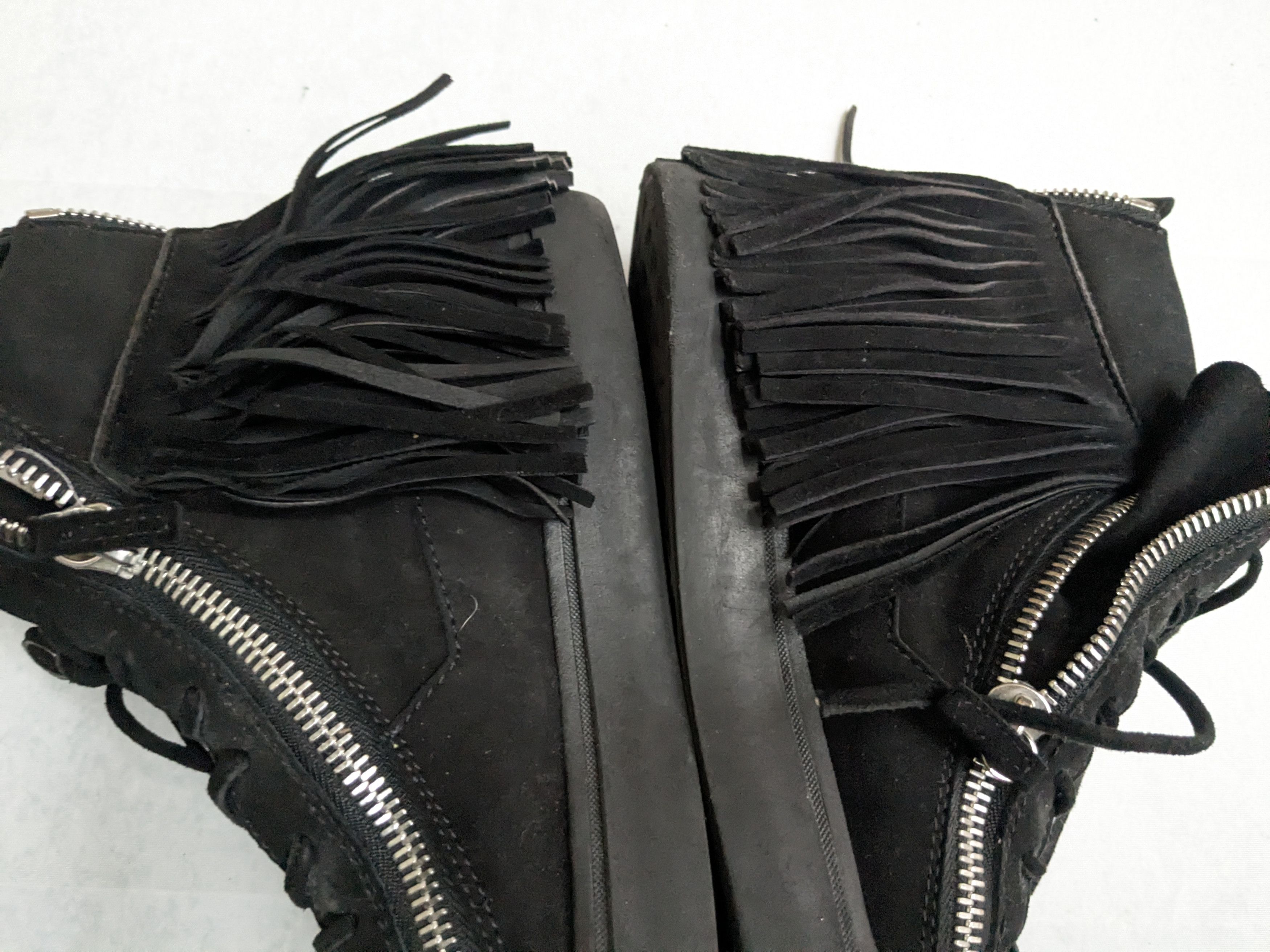 Giuseppe Zanotti Giuseppe Zanotti Sneakers Black Suede Fringe 11 44 High Tops Size US 11 / EU 44 - 9 Thumbnail