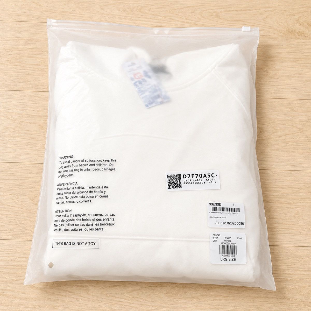 Essentials FEAR OF GOD ESSENTIAL WHITE HOODIE Size US L / EU 52-54 / 3 - 8 Thumbnail