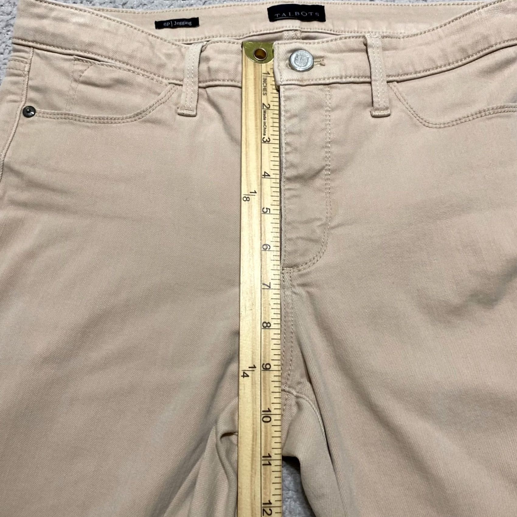 Talbots Talbots Womens Pants 6P Beige Jegging Light Wash Mid Rise Petite Casual Skinny Inseam 25" Size 30" / US 8 / IT 44 - 7 Thumbnail