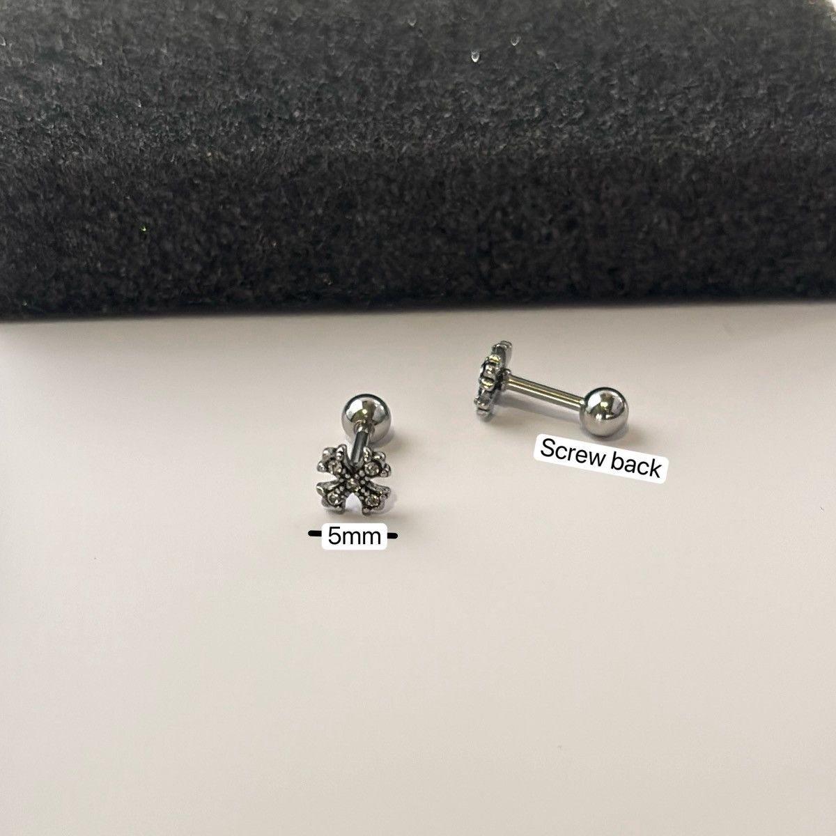 Other Screw Back 5mm Small Cross Stud Earrings for Men Women Size ONE SIZE - 3 Thumbnail