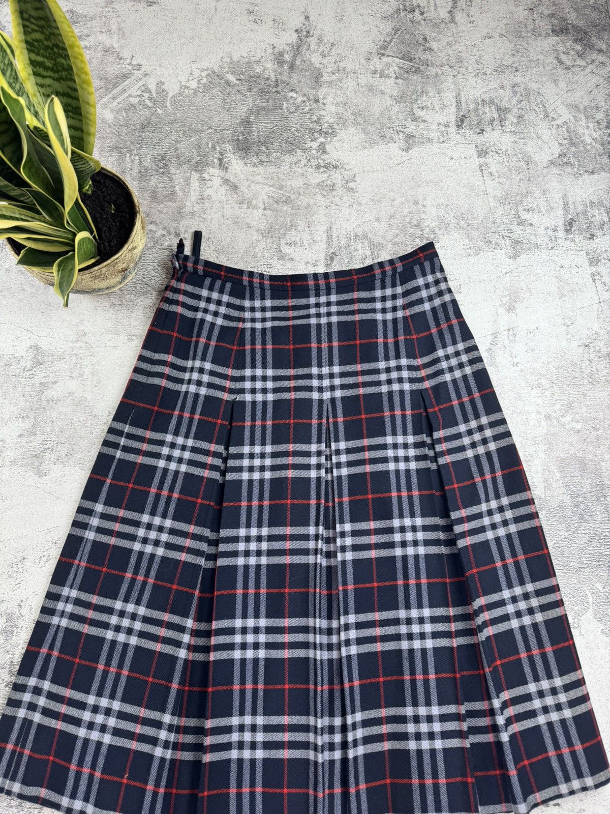 Burberry 90s Burberrys Nova Plaid Checked Midi Maxi 42 Dress Skirt Size 42" / US 20 - 4 Thumbnail