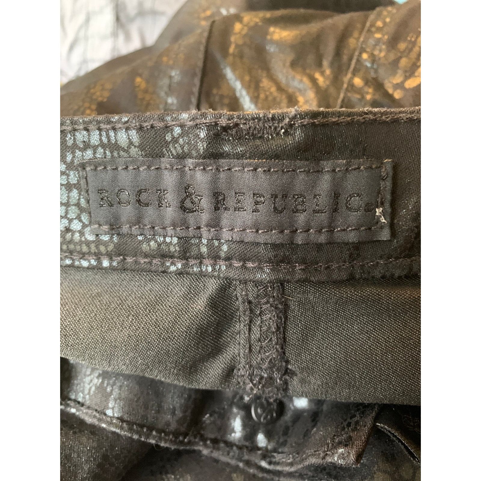 Rock & Republic Rock & Republic Berlin Jeans R010120 Black Pant Women 12M Size 32" / US 10 / IT 46 - 5 Thumbnail