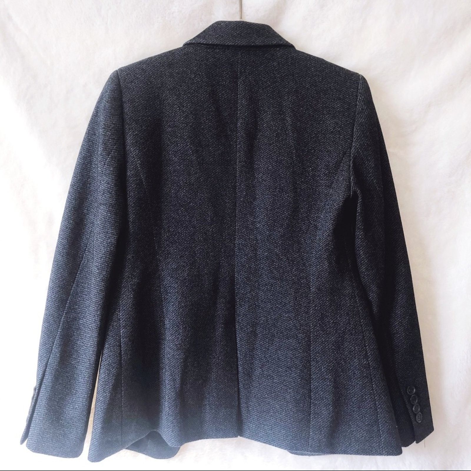 Ann Taylor Ann Taylor Gray Petite One-Button Tailored Blazer Size XS / US 0-2 / IT 36-38 - 7 Thumbnail
