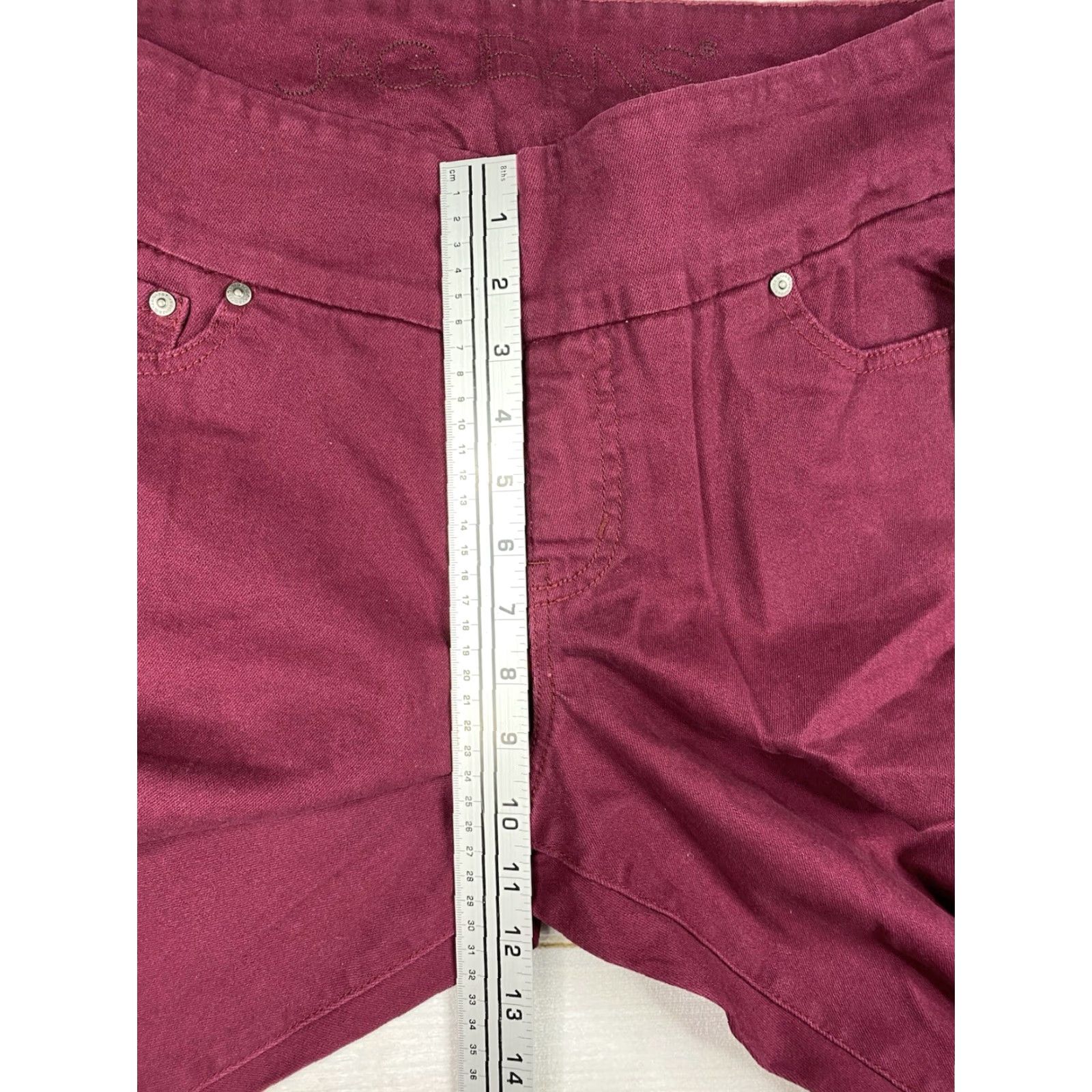 AG Jeans VINTAGE Jag Jeans Womens 16 Burgundy Slim Leg Pull On Stretch Pants Hi Rise Elastic NWT Size 24" / US 00 / IT 34 - 4 Thumbnail
