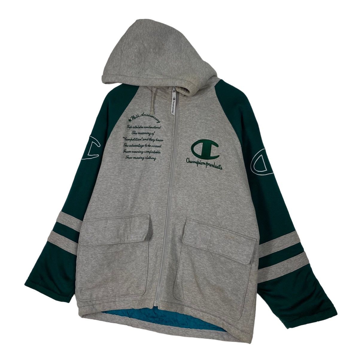Champion × Japanese Brand Champion big logo zipper hoodie Size US L / EU 52-54 / 3 - 2 Thumbnail