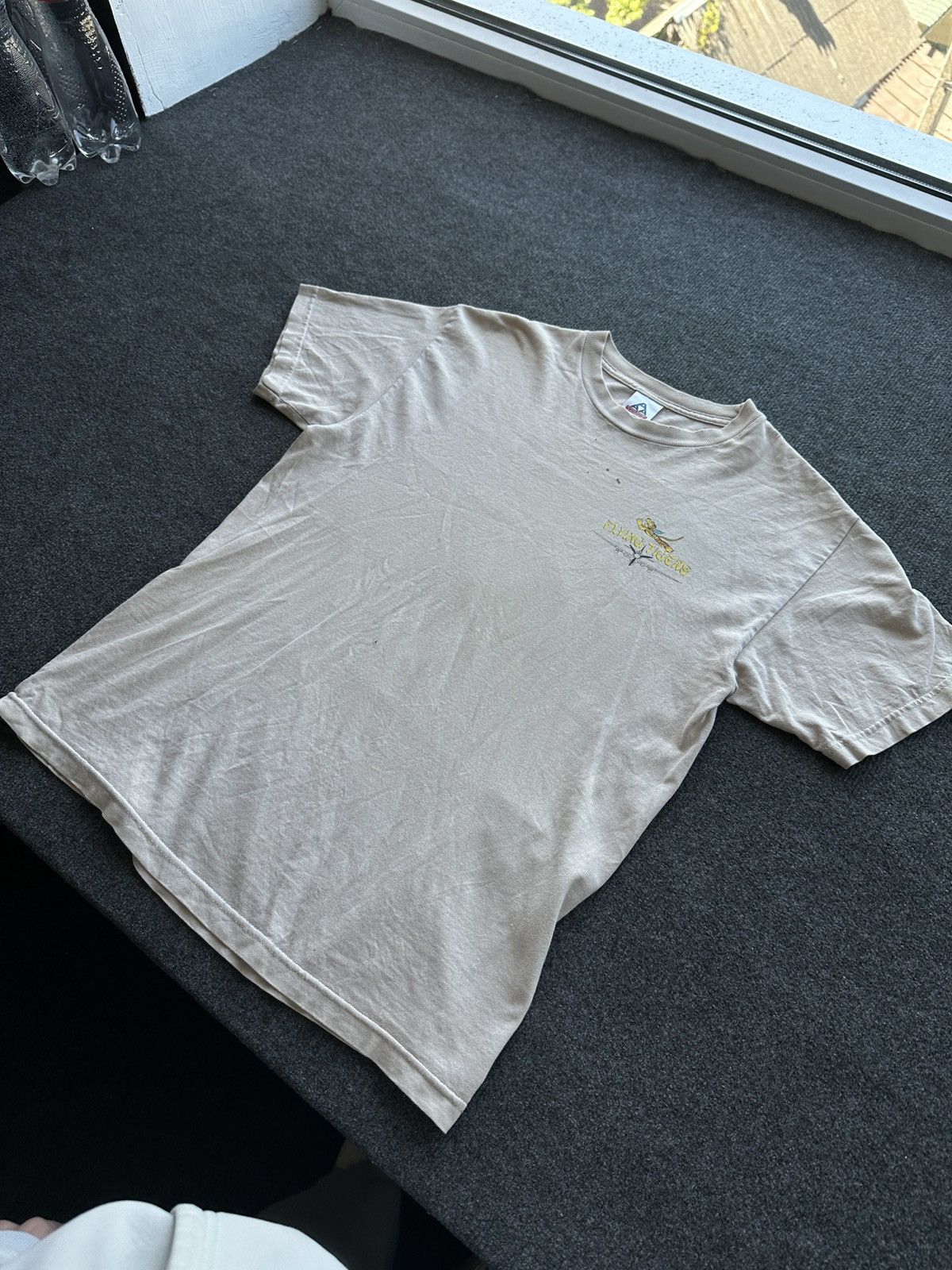 Other FLYING TIGER 🚨 P40 WARHOUSE BIG LOGO MEN BEIGE TEE Size US M / EU 48-50 / 2 - 8 Thumbnail