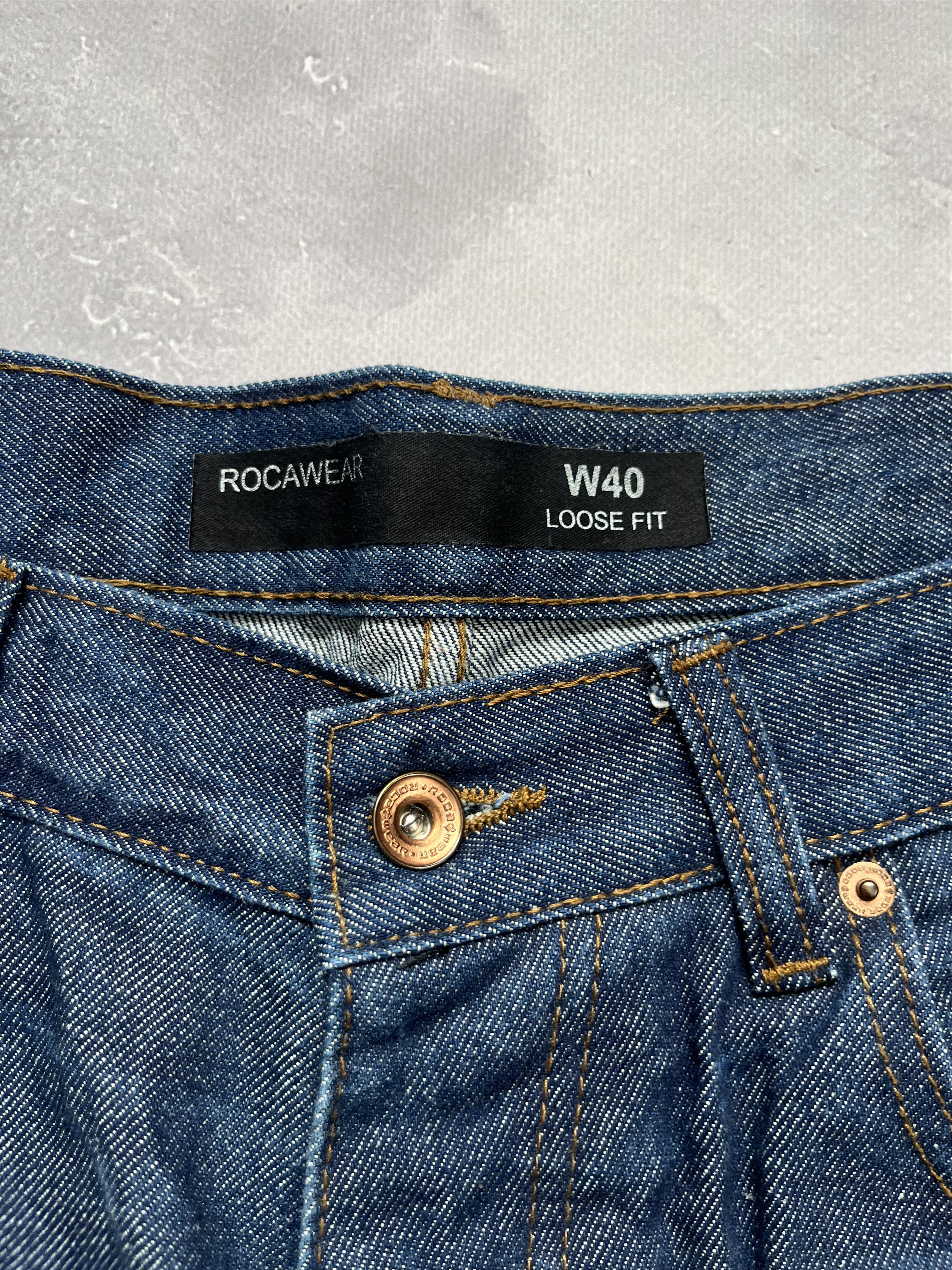 Rocawear Rocawear Jeans Blue Loose Fit Hip Hop Skate Y2K Vintage Size US 40 / EU 56 - 13 Thumbnail