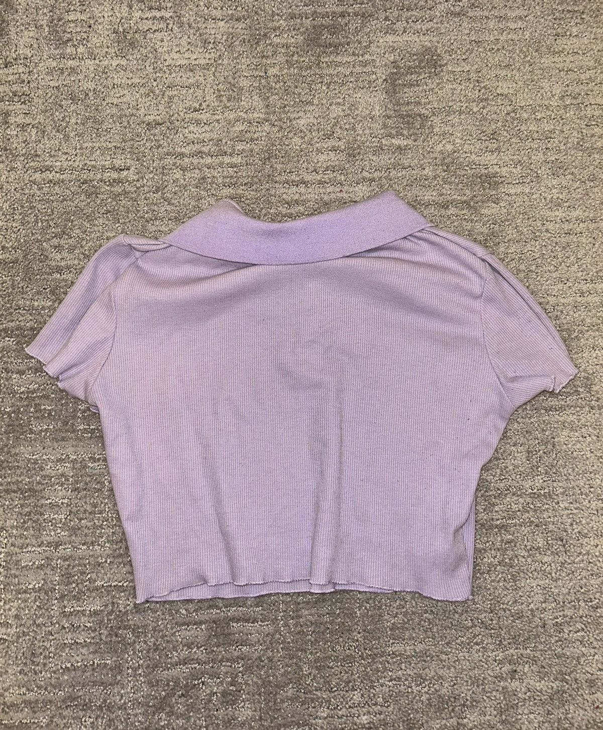 Shein Purple Shein cropped collared tee Size XS / US 0-2 / IT 36-38 - 3 Thumbnail