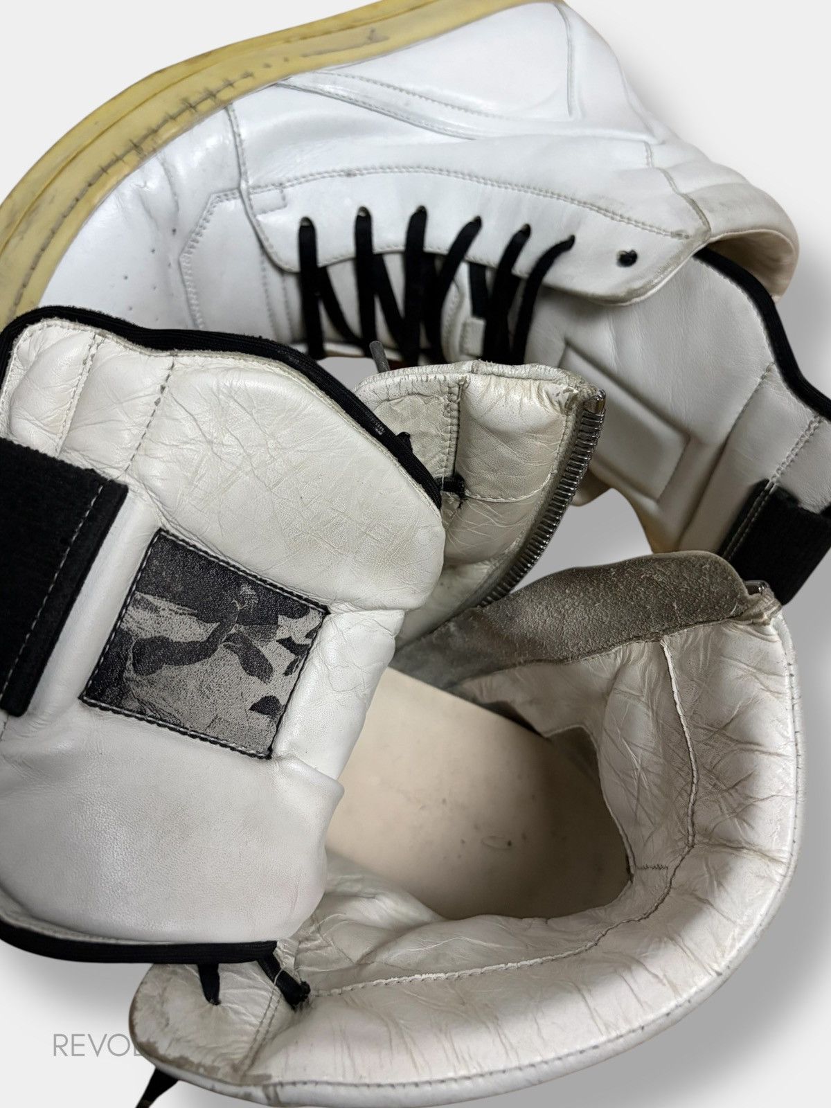 Rick Owens Rick Owens FW19 white leather geobasket Size US 7.5 / EU 40-41 - 6 Thumbnail