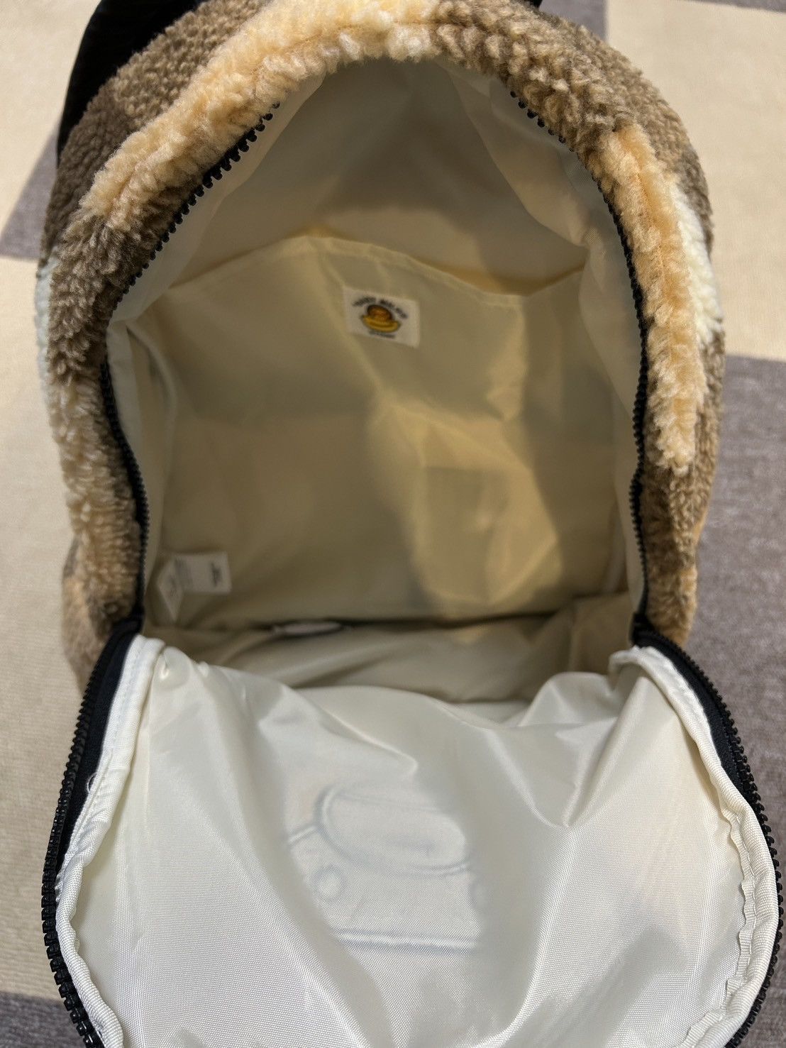 Bape Bape Brown Plaid Baby Milo Medium backpack fur Size ONE SIZE - 12 Thumbnail
