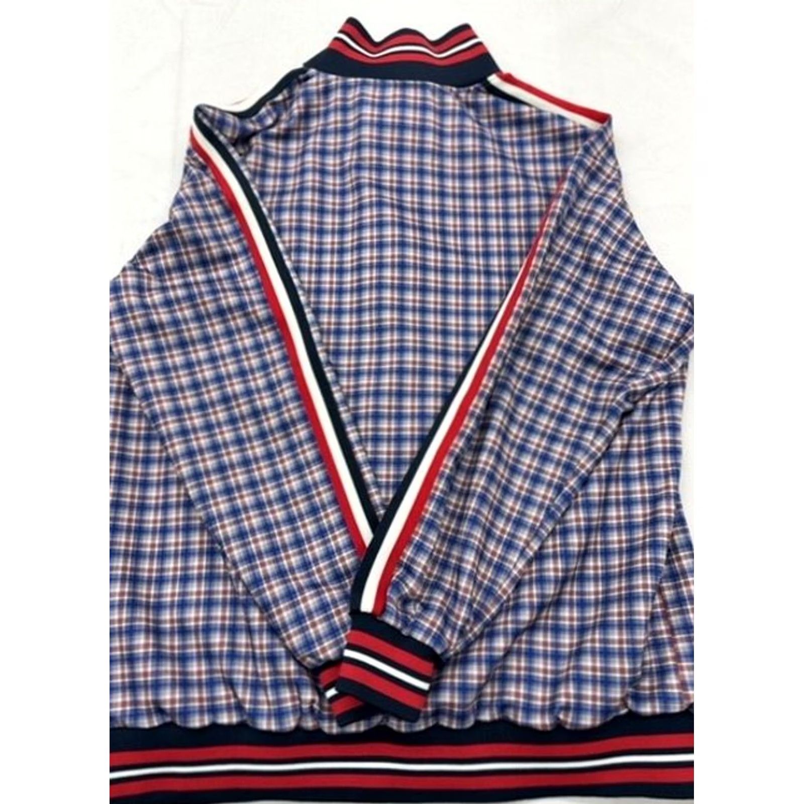 Lonsdale Lonsdale Navy Plaid Cotton Activewear Jacket XL Stand-up Collar Men Jacket XL Navy Plaid Cotton Activewear Size US XL / EU 56 / 4 - 2 Thumbnail