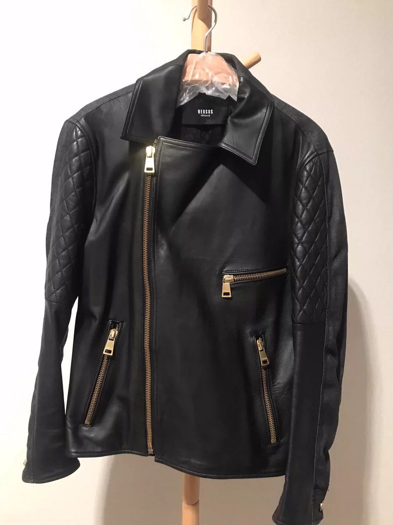 Versace Versace Stitched leather jacket Size US M / EU 48-50 / 2 - 9 Thumbnail