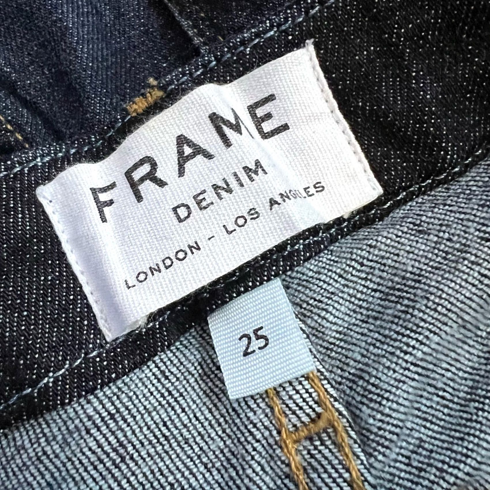 Frame VINTAGE? No. FRAME Jeans Womens 25 Le Boot Dark Raw Hem Crop Jeans Women 25 Bootcut Dark Blue 27x25.5 Ladies Womens Frame Denim Size 42" / US 20 - 5 Thumbnail