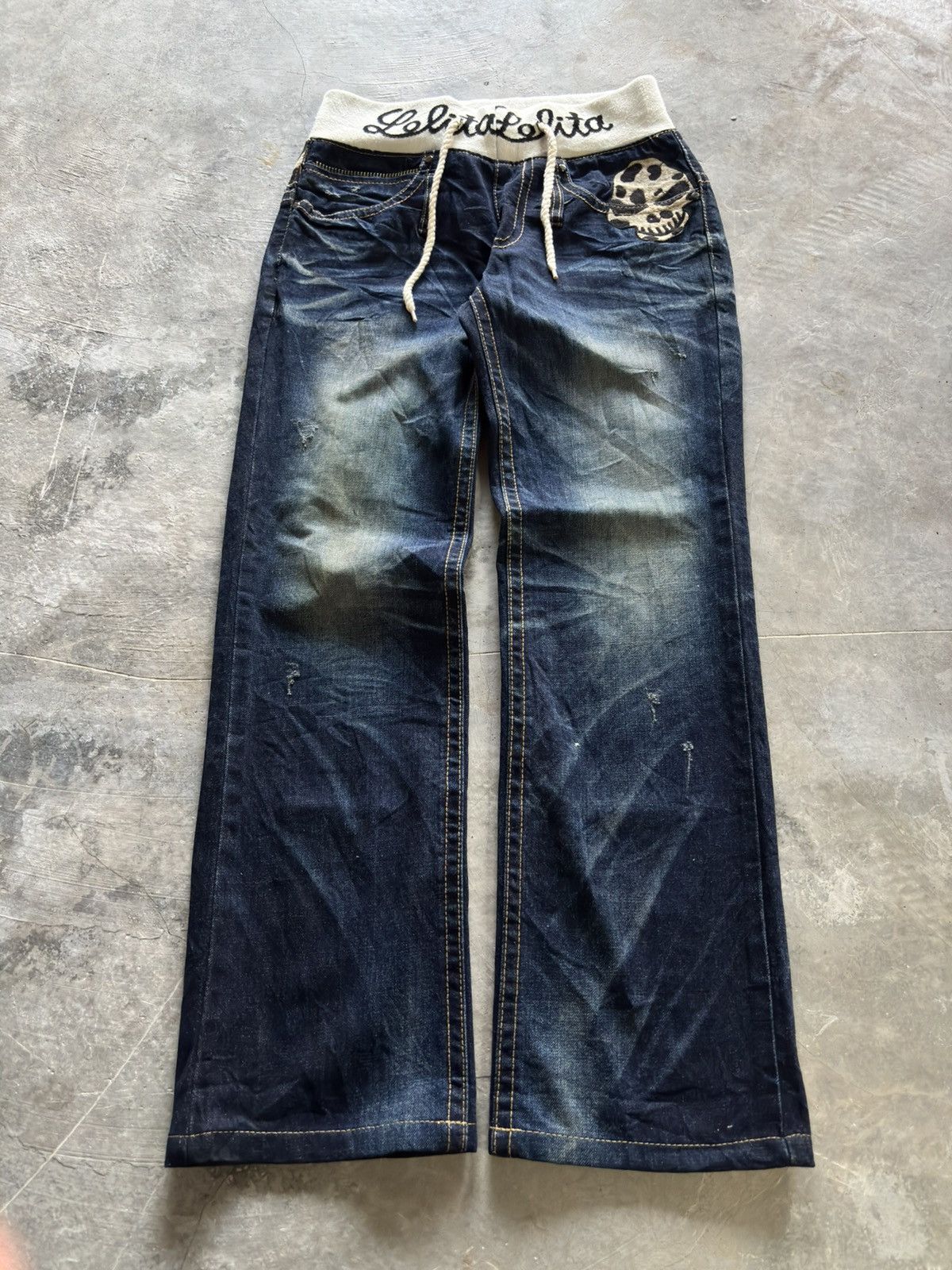 Japanese Brand LOLITA CONCERT CLUB elastic waist distressed yoshitomo nara Size US 29 - 1 Thumbnail
