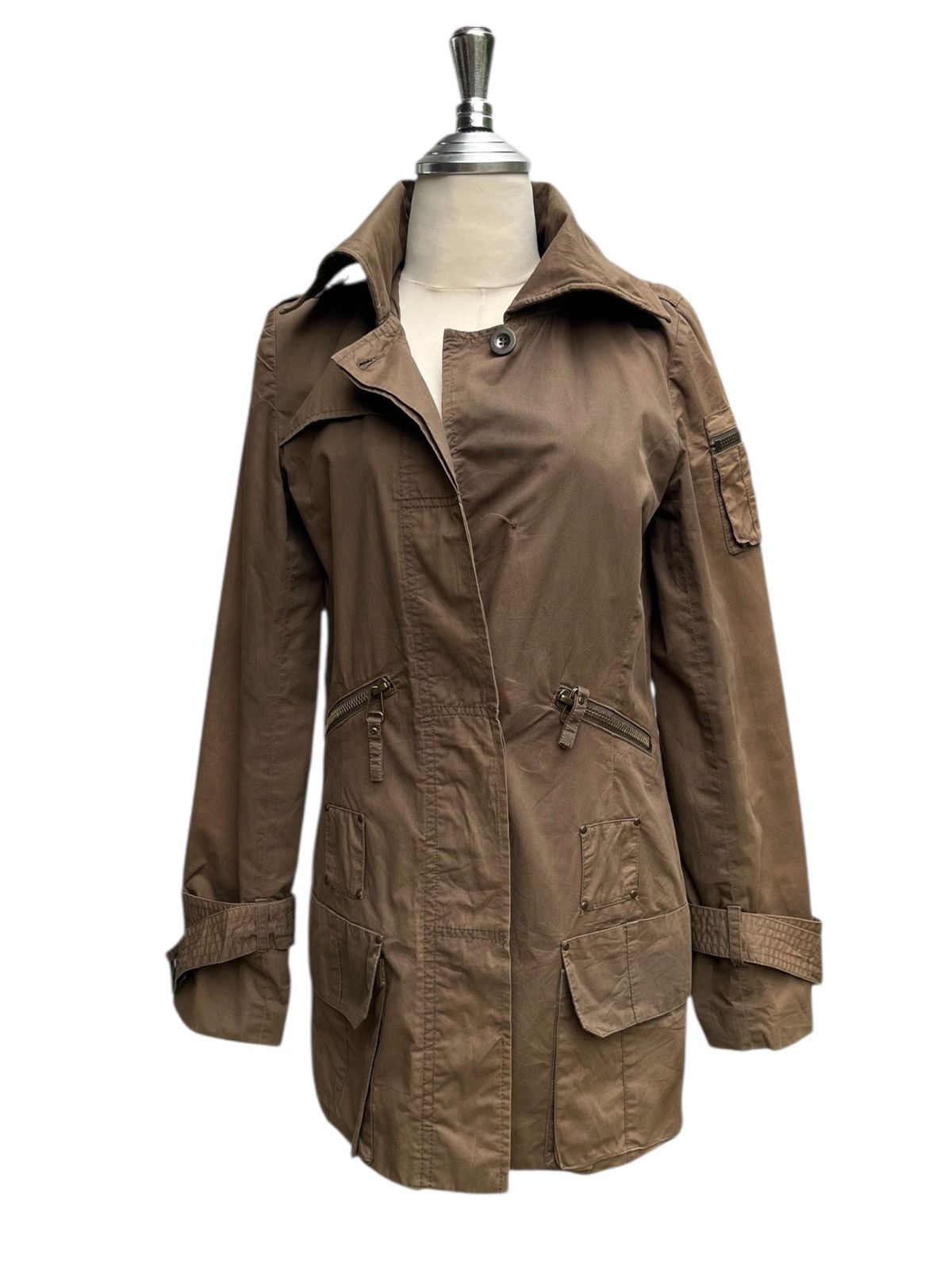 GOA GOA Utility Military Style Jacket Olive Size M / US 6-8 / IT 42-44 - 3 Thumbnail