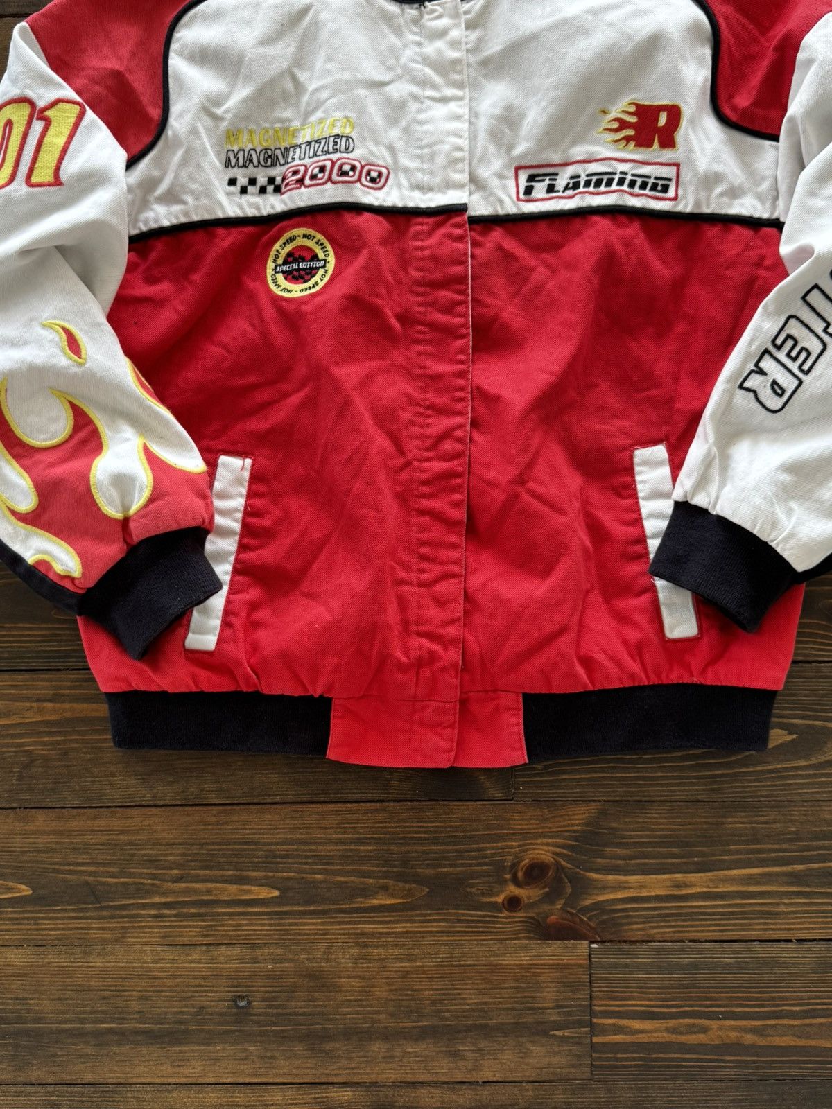 Hysteric Glamour Y2K 00s Aesthetic Patchwork Racing Jacket Size US M / EU 48-50 / 2 - 3 Thumbnail