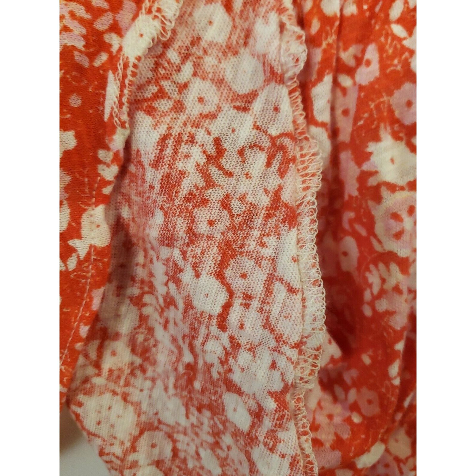Free People Free People Linen Blend Top Womens XS Swing Orange Floral Sl Size XS / US 0-2 / IT 36-38 - 12 Thumbnail