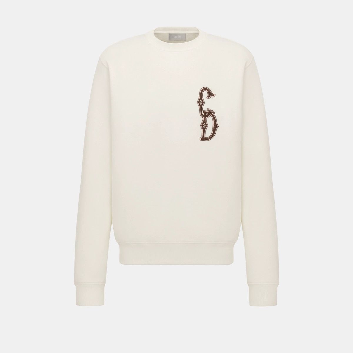 Dior o1bcso1str0225 CD Interlaced Regular-Fit Sweatshirt in White Size US XL / EU 56 / 4 - 1 Thumbnail