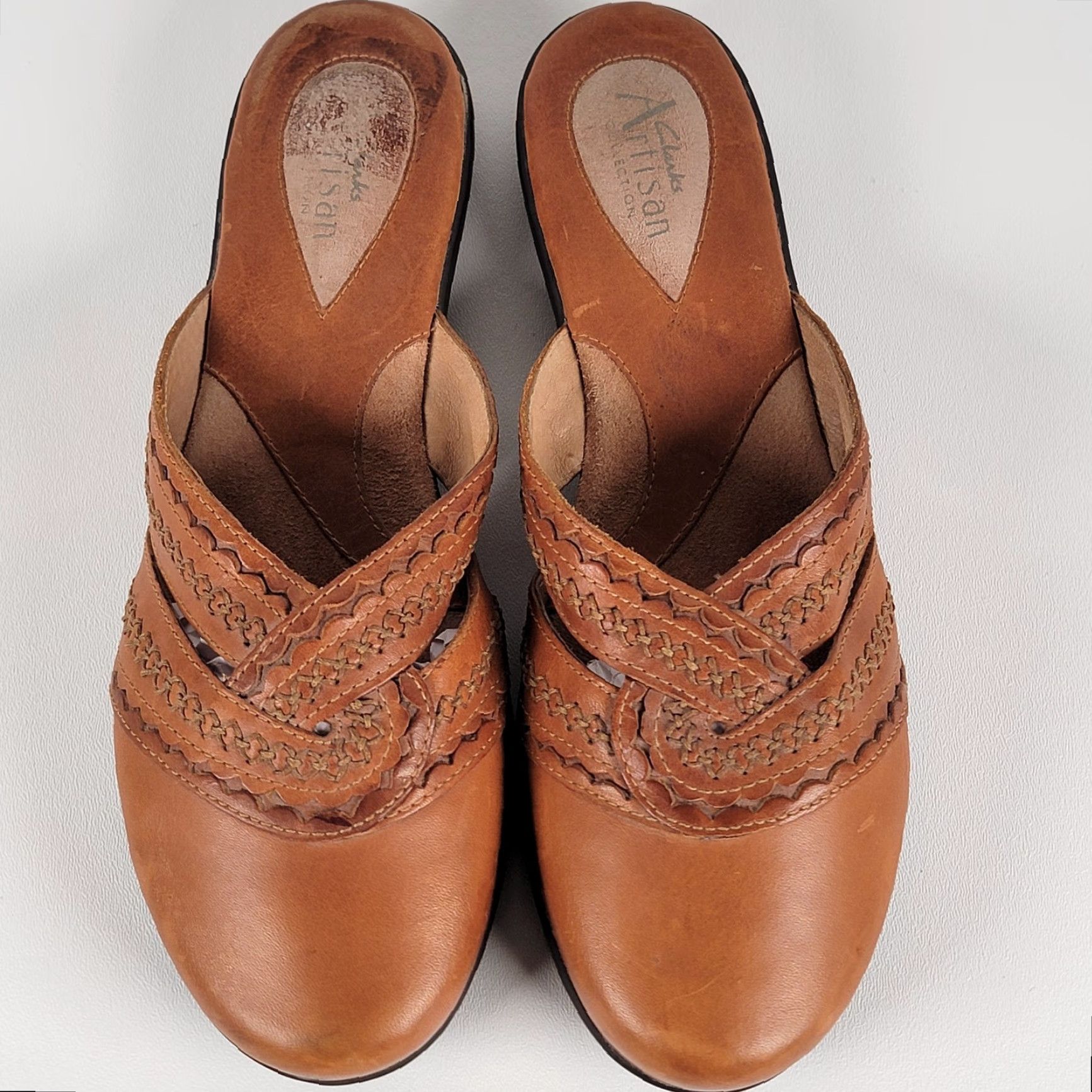 Clarks Clarks Artisan Leather Slip On Womens Brown Size 9 Leather Comfort Mule Size US 9 / IT 39 - 2 Thumbnail