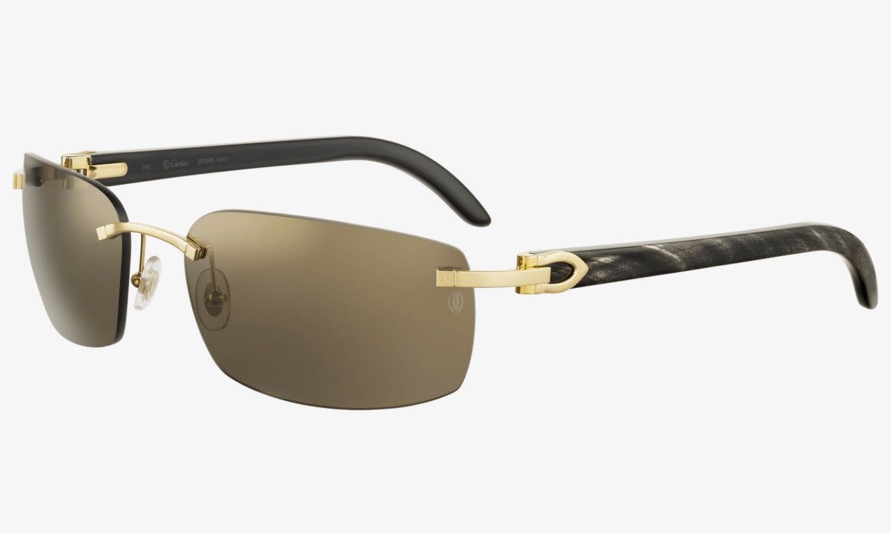 Cartier Cartier Buffalo Horn Sunglasses “Buffs” Size ONE SIZE - 1 Thumbnail