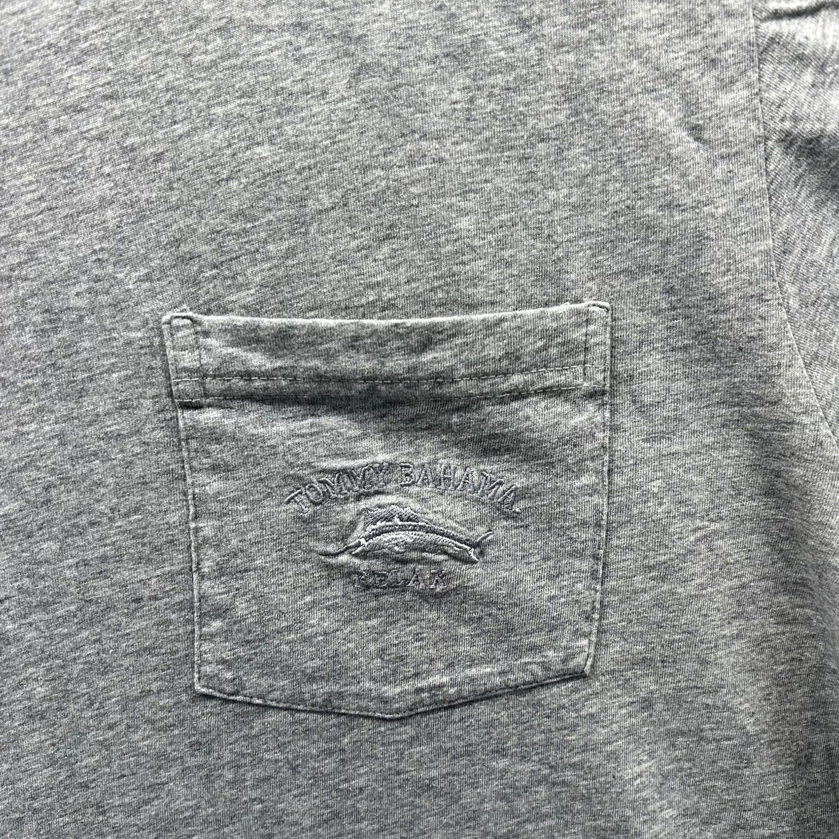 Tommy Bahama Tommy Bahama Shirt Mens L Gray Pima Cotton Pocket Tee Cerveza Pacifico Beer Logo Embroidered Crew Neck Short Sleeve Shirt Mens Large Gray Tee Size US L / EU 52-54 / 3 - 7 Thumbnail