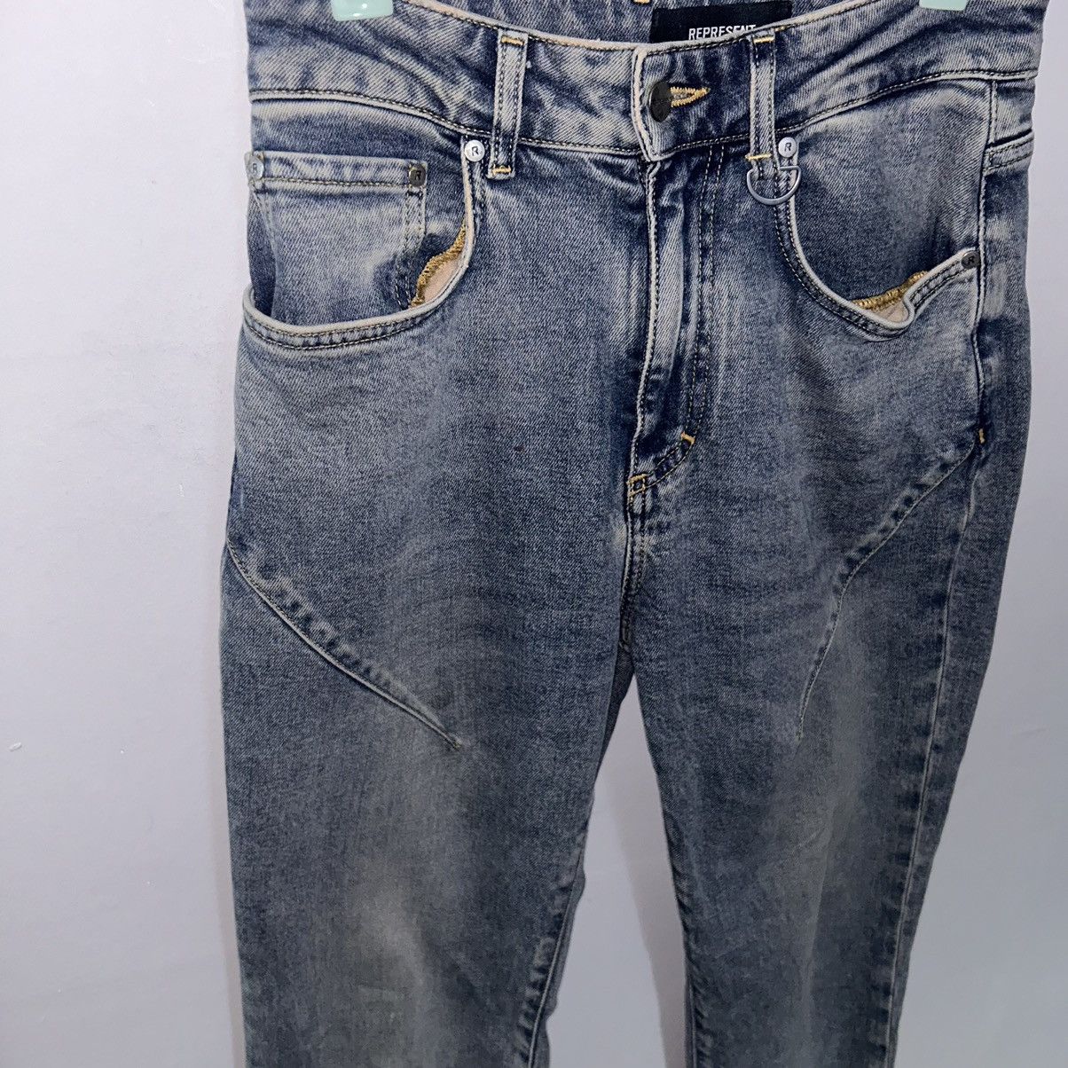 Represent Clo. Represent Baggy Front Stitch Jeans in Blue Stone wash 28 Size US 28 / EU 44 - 3 Thumbnail