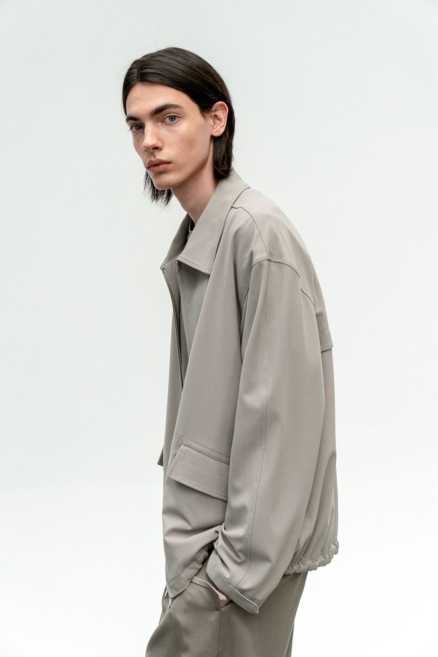 MUSINSA Insilence Boxy Fit Blouson Jacket Beige Size US S / EU 44-46 / 1 - 18 Thumbnail