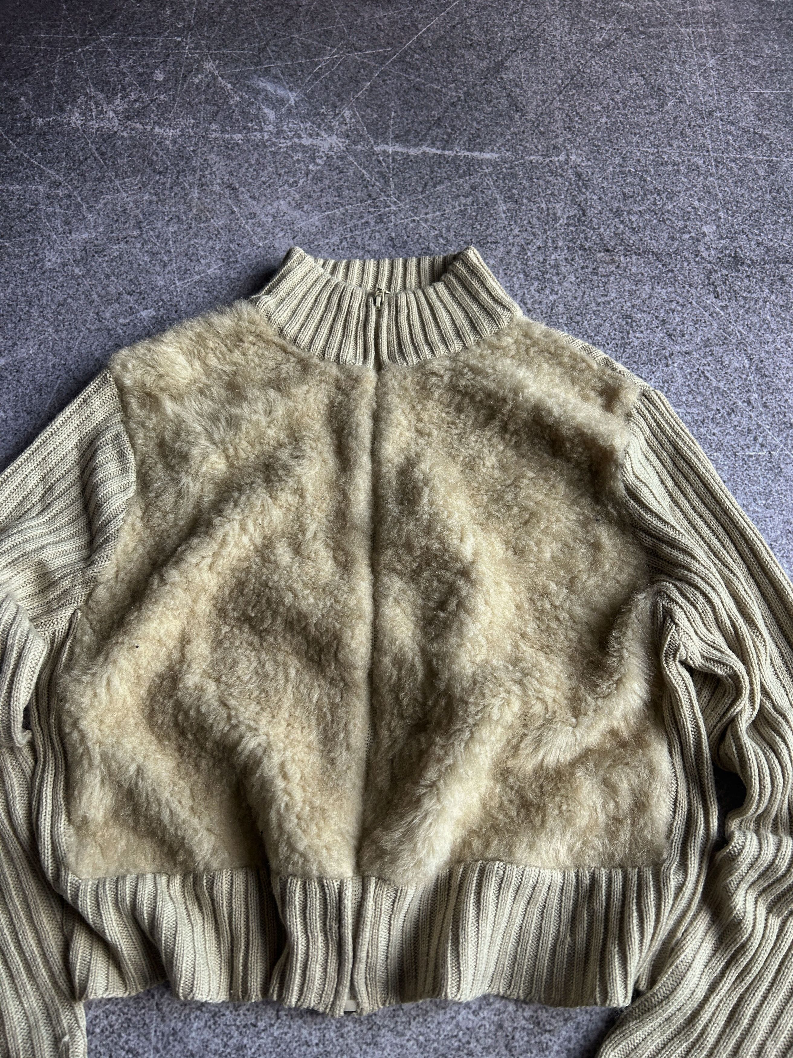 Vintage Cropped Knit Fur Sweater Zip Fitted Y2K Soft Grunge Cozy Size US S / EU 44-46 / 1 - 3 Thumbnail