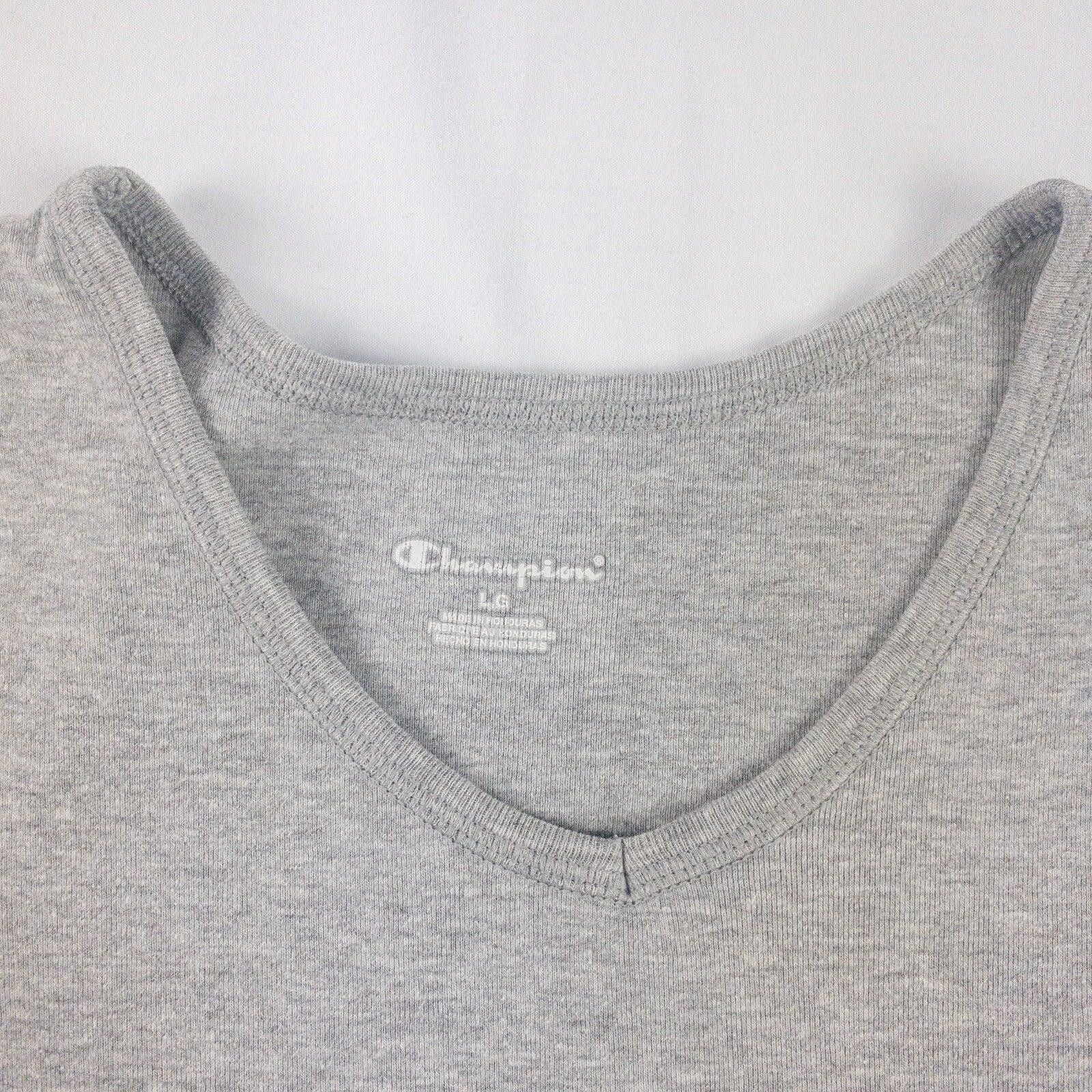 Champion Champion Heather Gray V Neck Slim Tee Shirt Womens Large Size L / US 10 / IT 46 - 4 Thumbnail