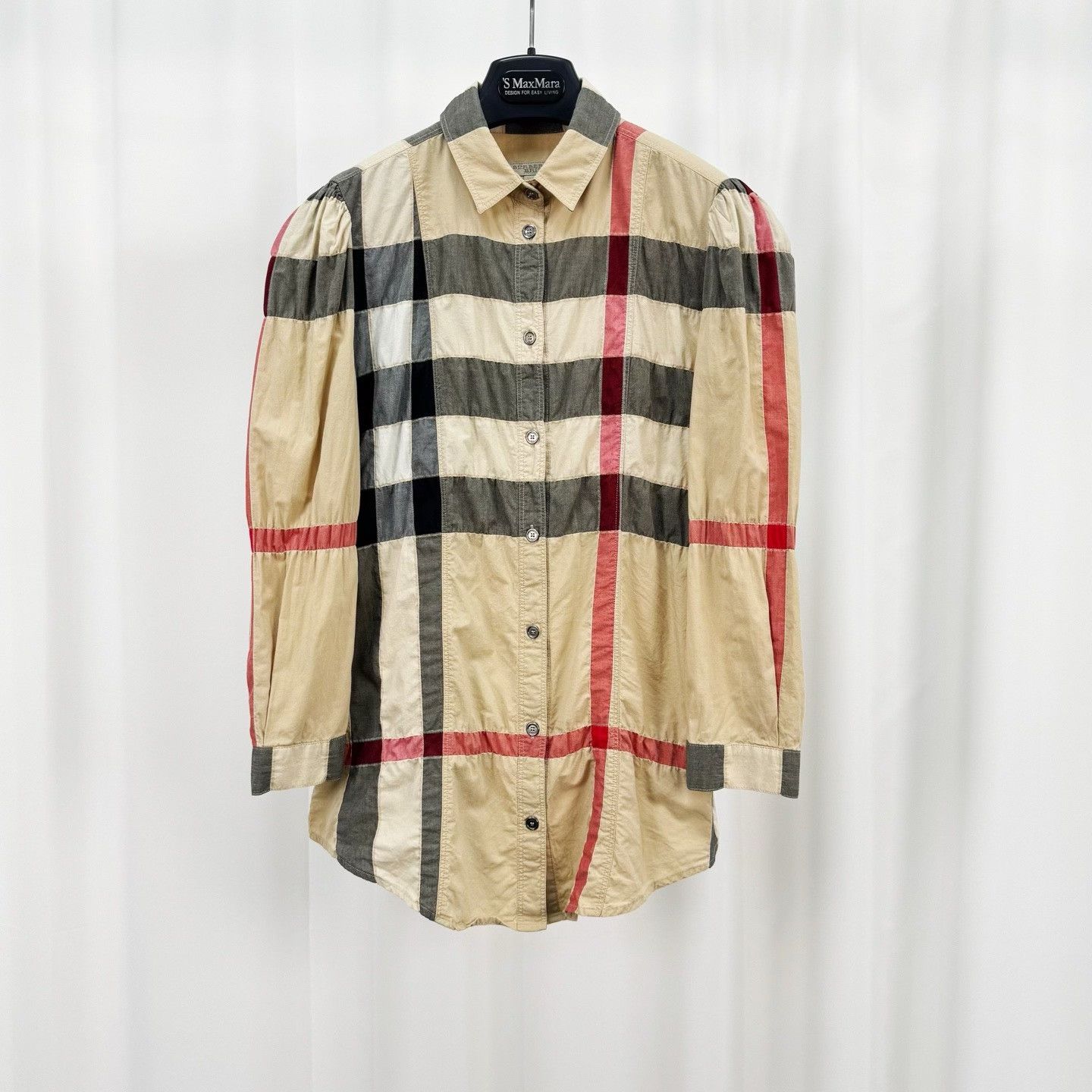 Burberry Burberry Classic Check Puff Sleeve Shirt Size XS / US 0-2 / IT 36-38 - 1 Thumbnail