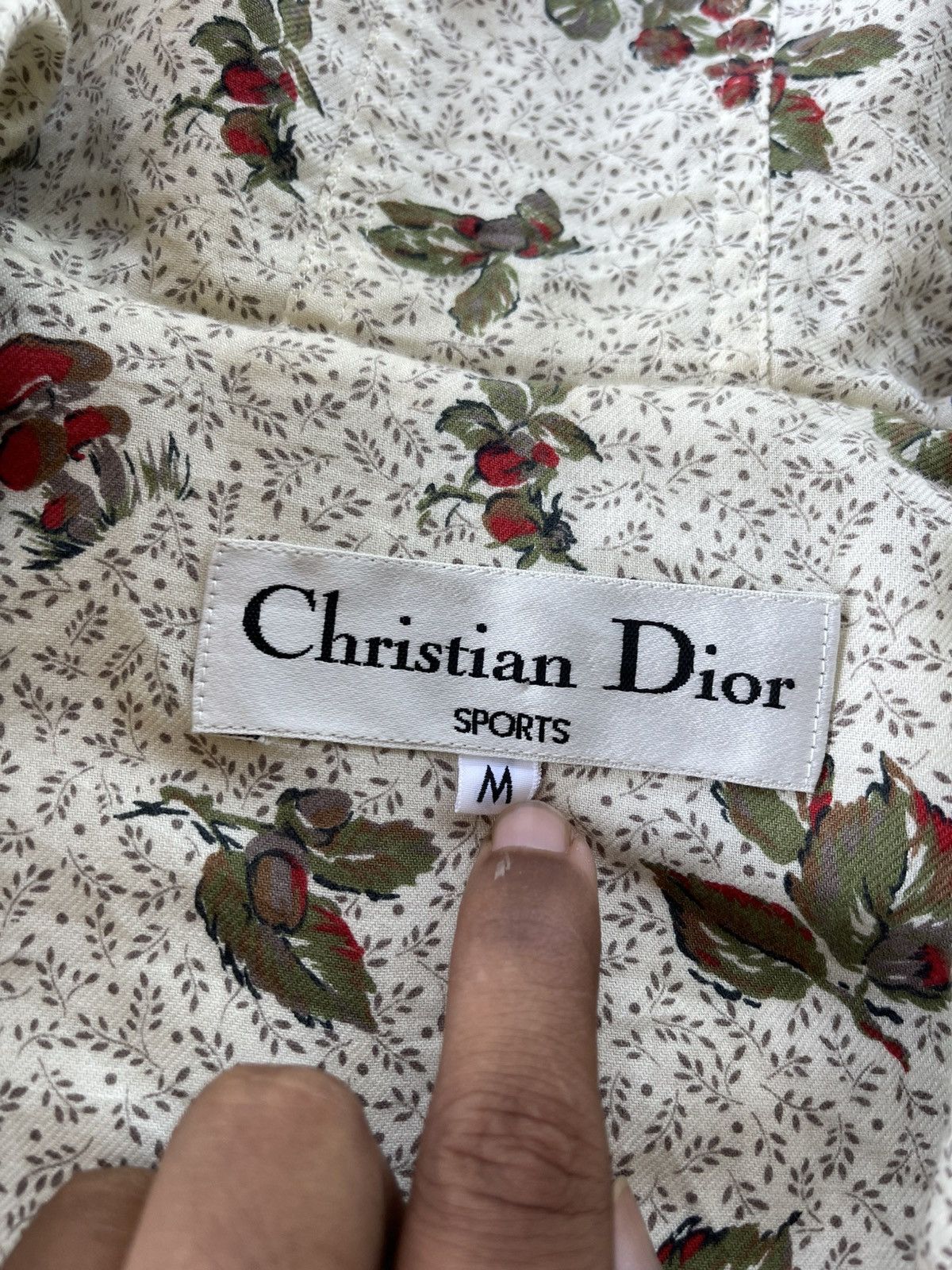 Christian Dior Monsieur 🔥Vintage Christian Dior Flora Full Print Lining Hood Jacket Size M / US 6-8 / IT 42-44 - 6 Thumbnail