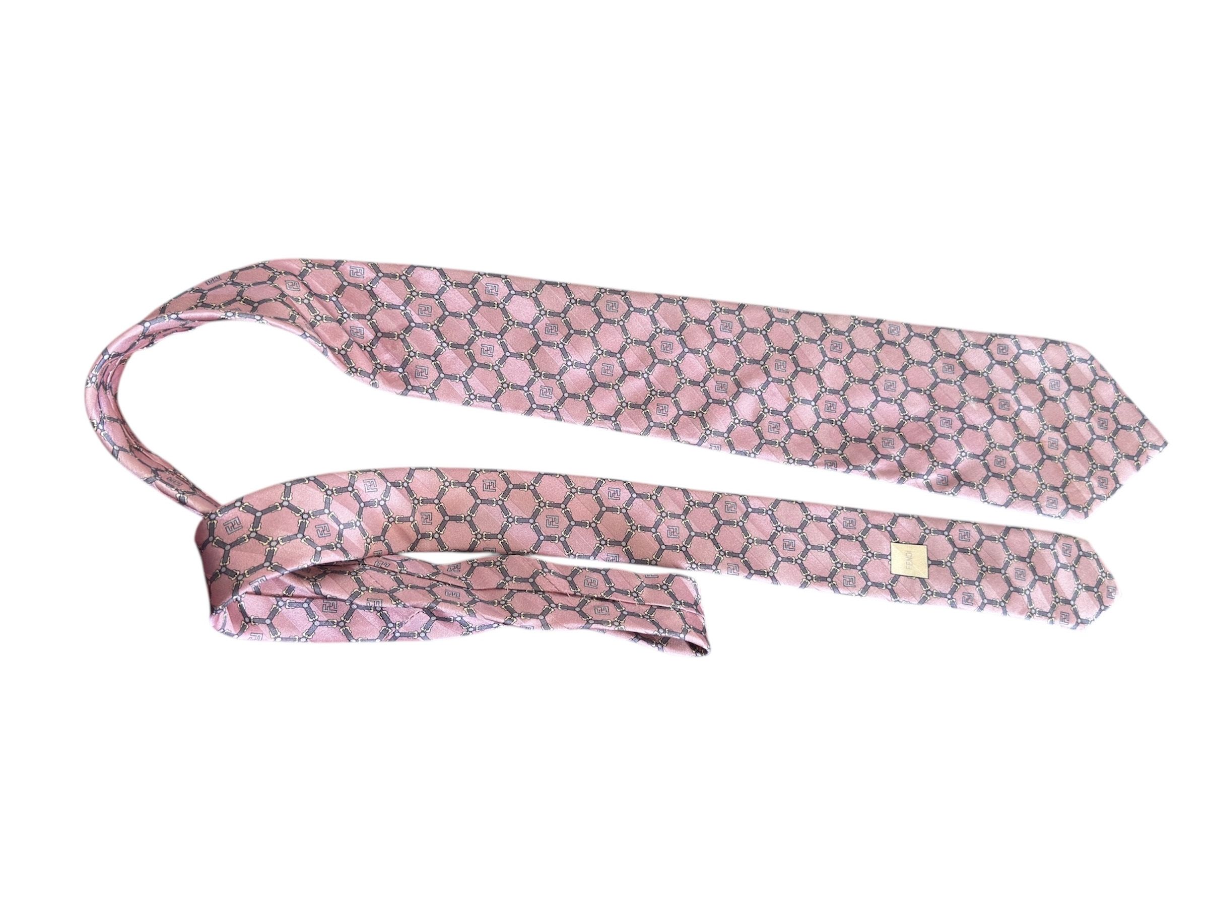 Fendi 🔥 ff fendi tie new pink monogram Size ONE SIZE - 1 Thumbnail