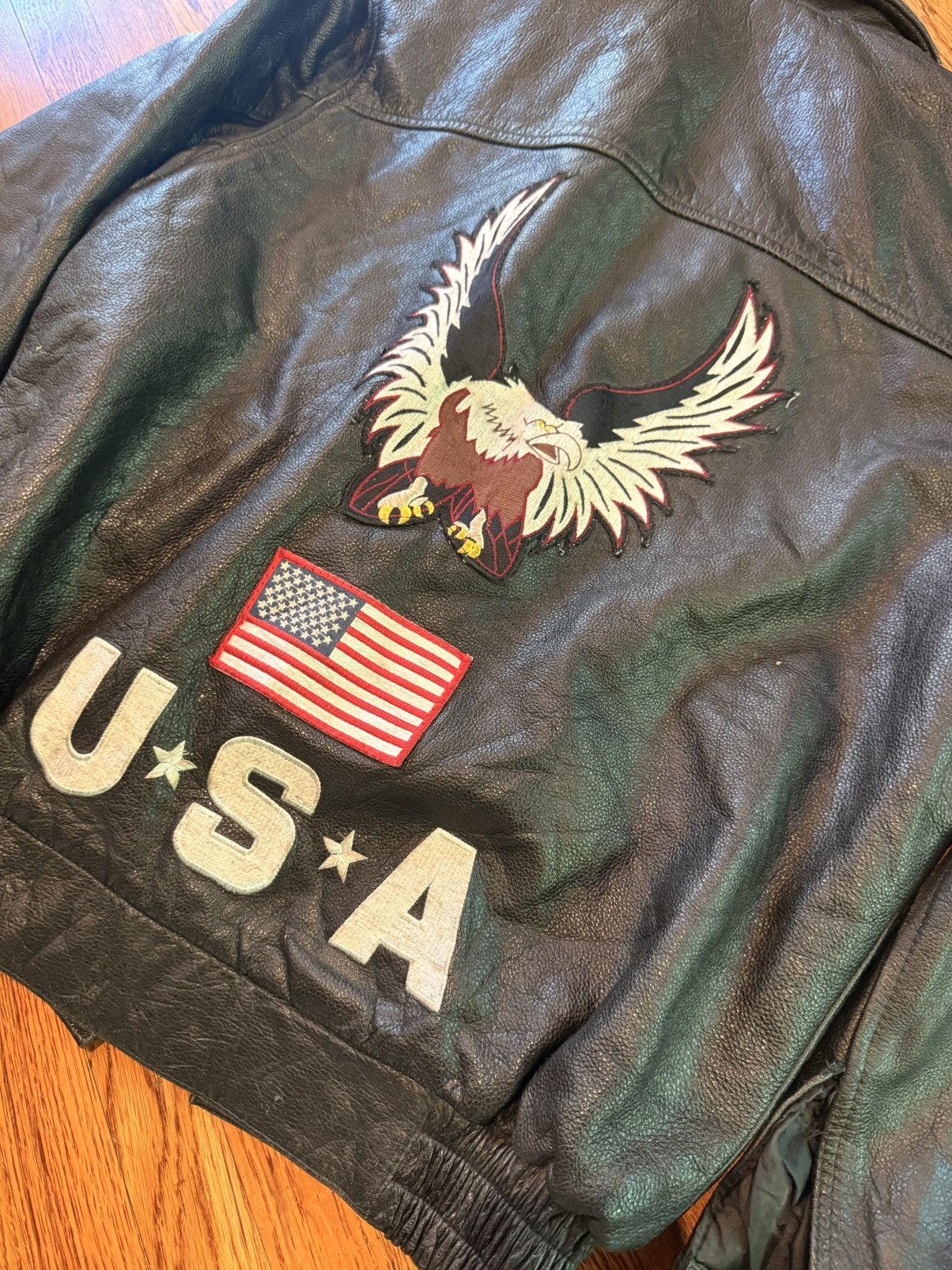 Vintage VINTAGE motorcycle USA jacket bomber Size US M / EU 48-50 / 2 - 2 Thumbnail