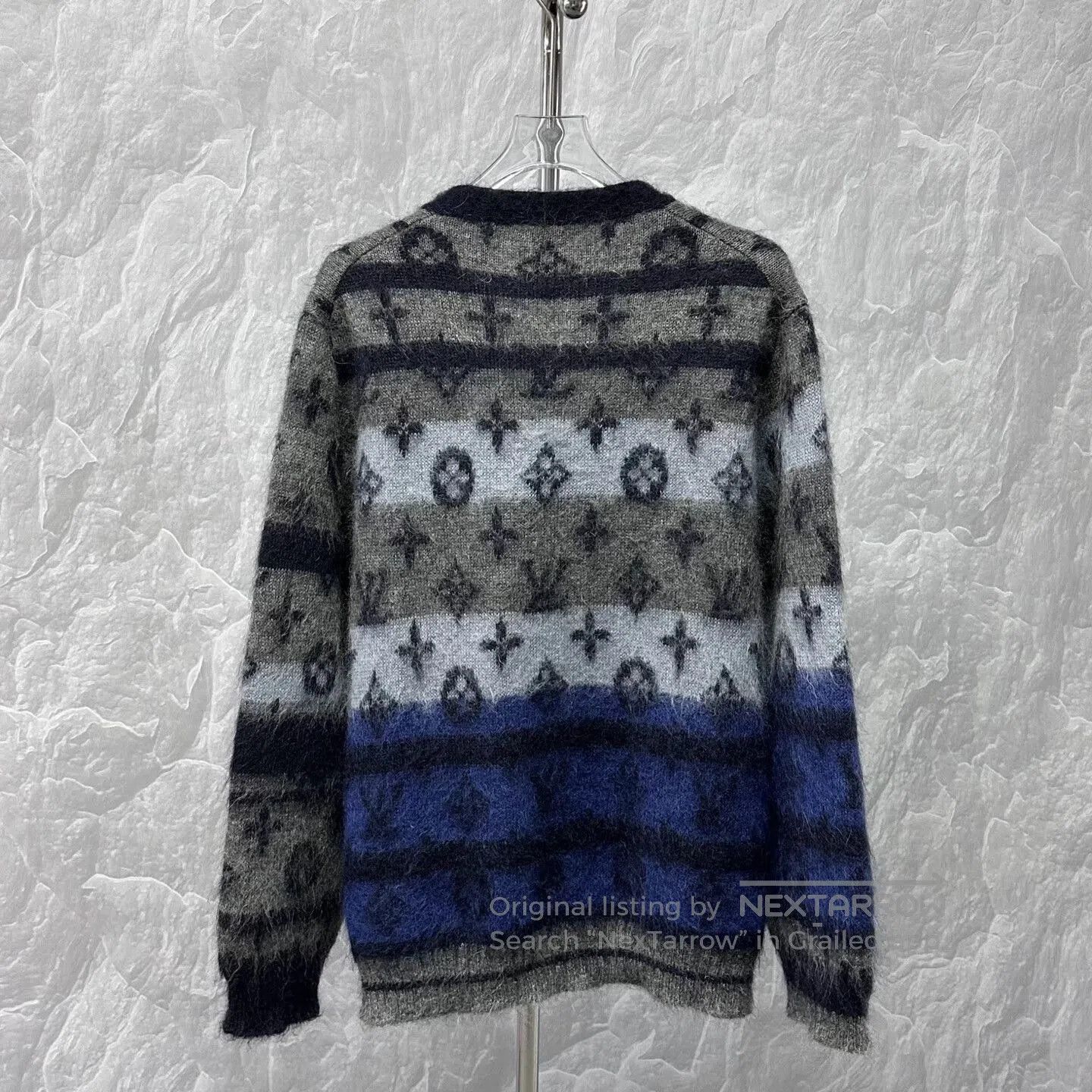 Louis Vuitton louis vuitton grey mohair cardigan XXL. Size XXL / US 16-18 / IT 52-54 - 4 Thumbnail