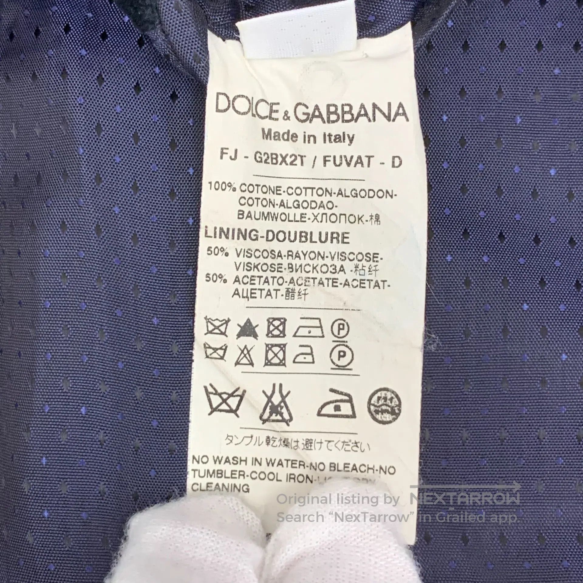 Dolce & Gabbana Dolce Gabbana Black Velvet Cotton Notched Lapel Single-Bre Size US L / EU 52-54 / 3 - 7 Thumbnail