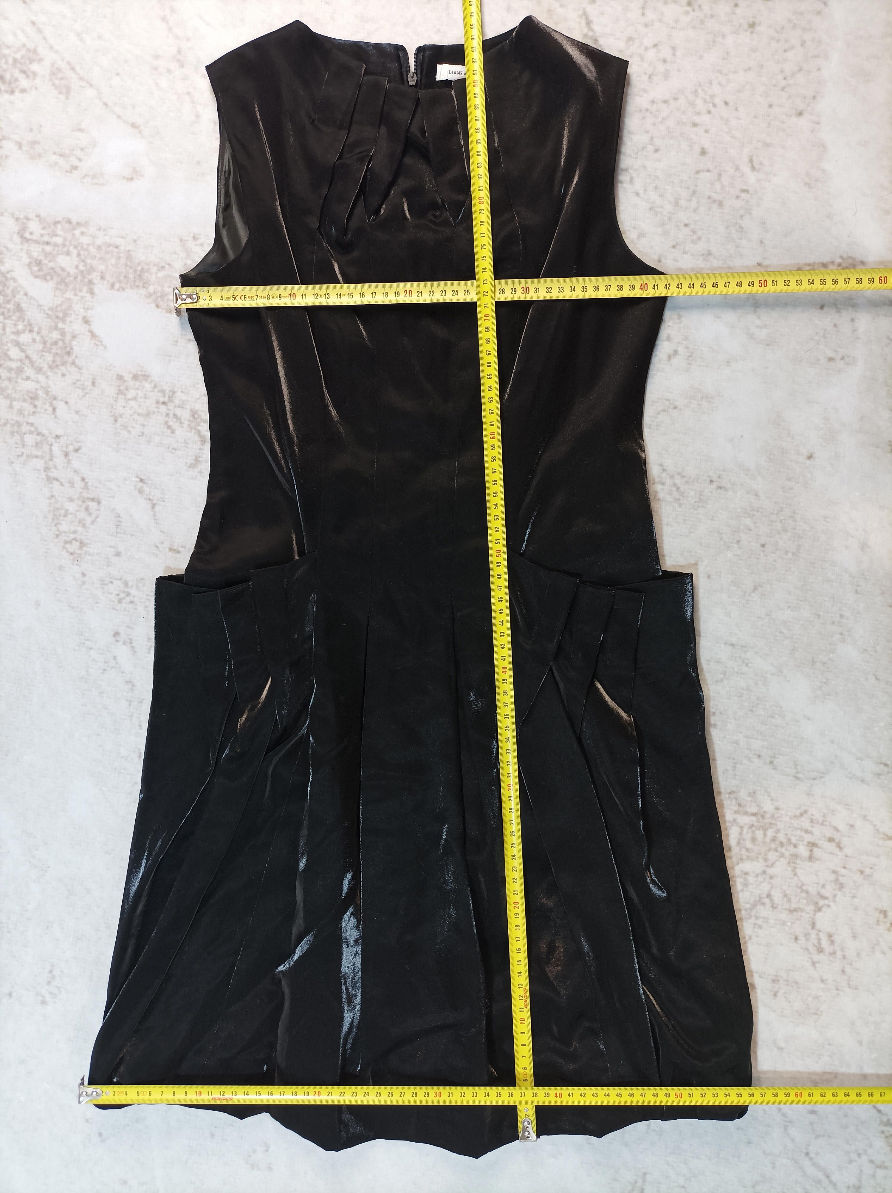 Diane von Furstenberg Diane von Furstenberg Black Silk Cotton Pleated Dress Size 6 Size M / US 6-8 / IT 42-44 - 3 Thumbnail